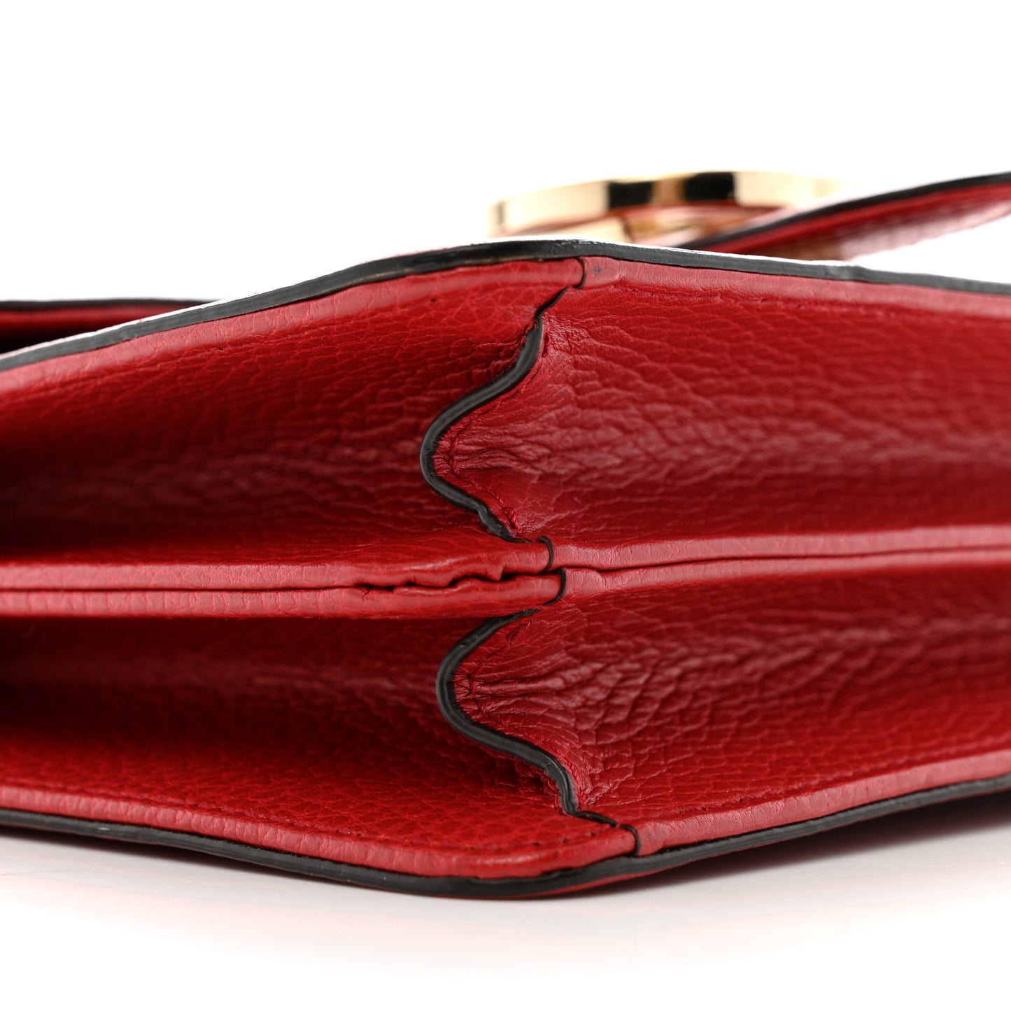 Dollar Calfskin Small Interlocking G Shoulder Bag Red