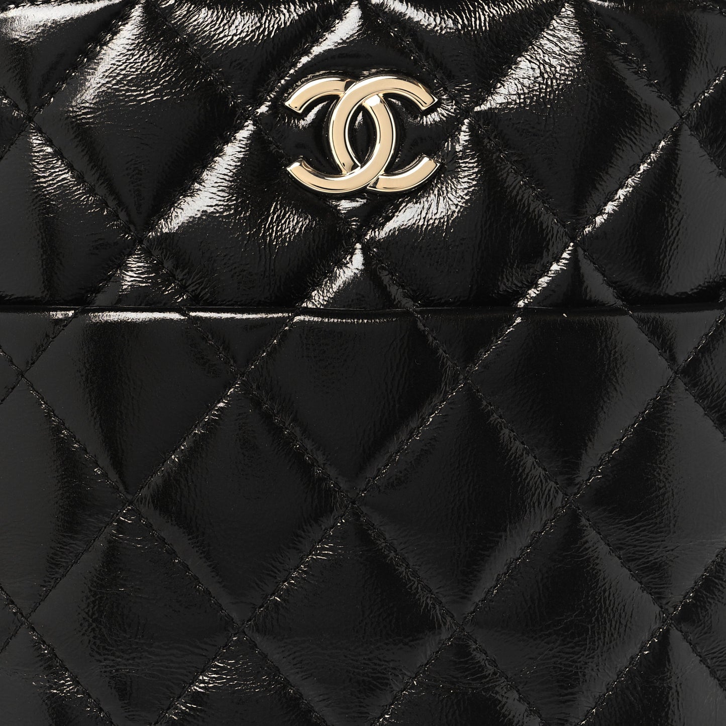 Shiny Calfskin My Pocket Backpack Black