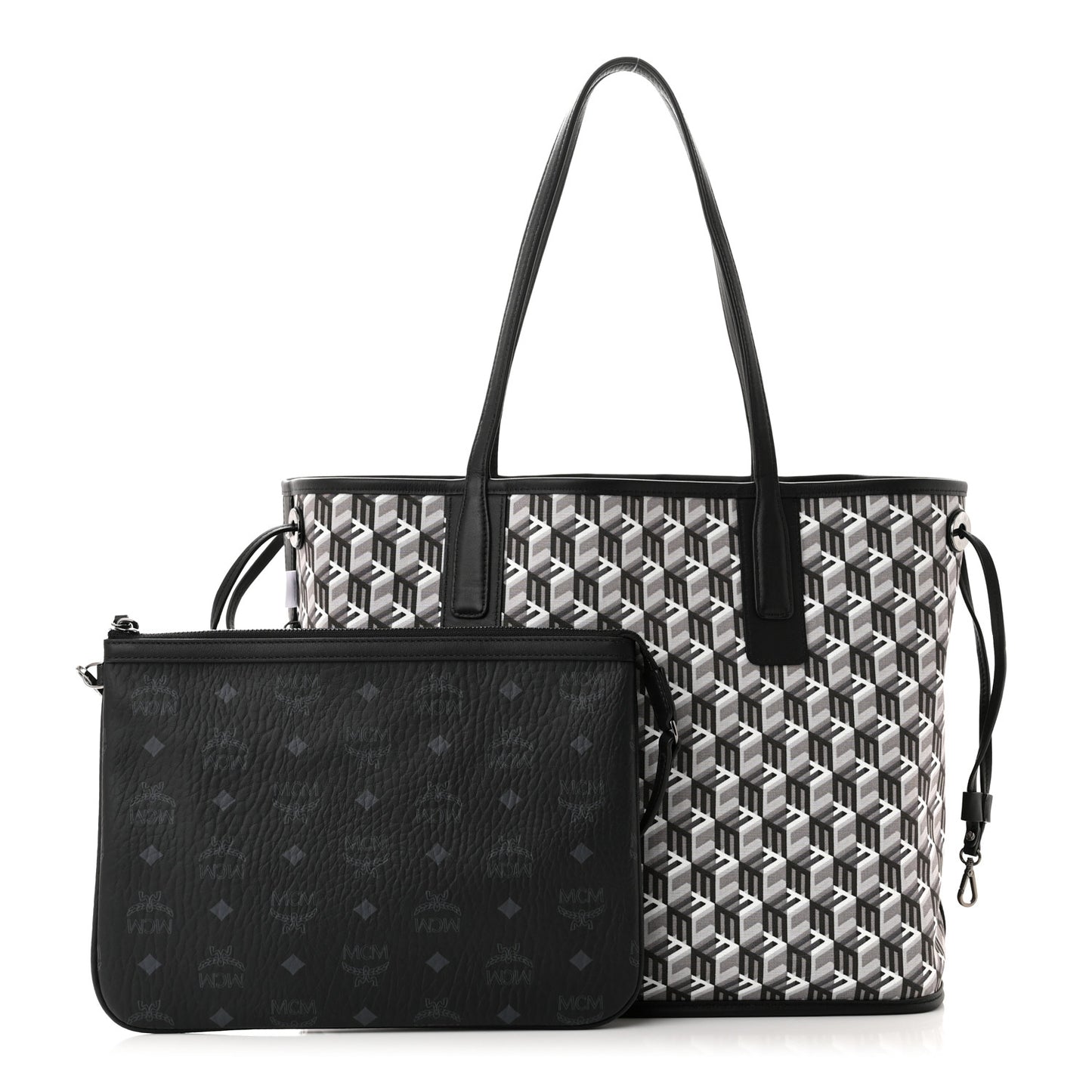 Visetos Medium Liz Reversible Shopper Tote Black
