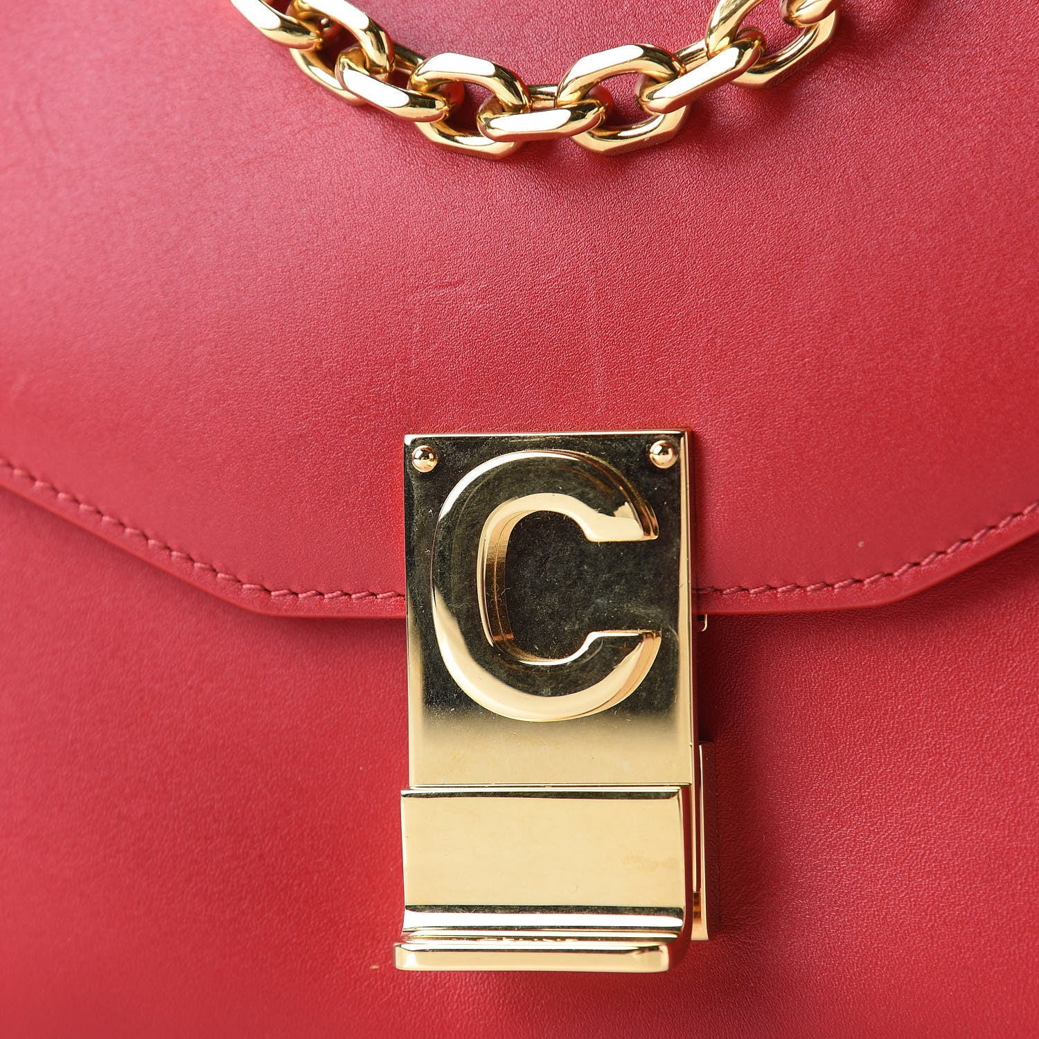 Celine Shiny Calfskin Small C Bag Red 11 of 11