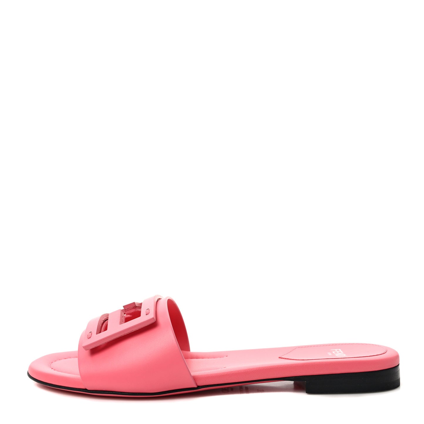 Vitello Cuoio Baguette Flat Slide Sandals 36 Pink Dalia