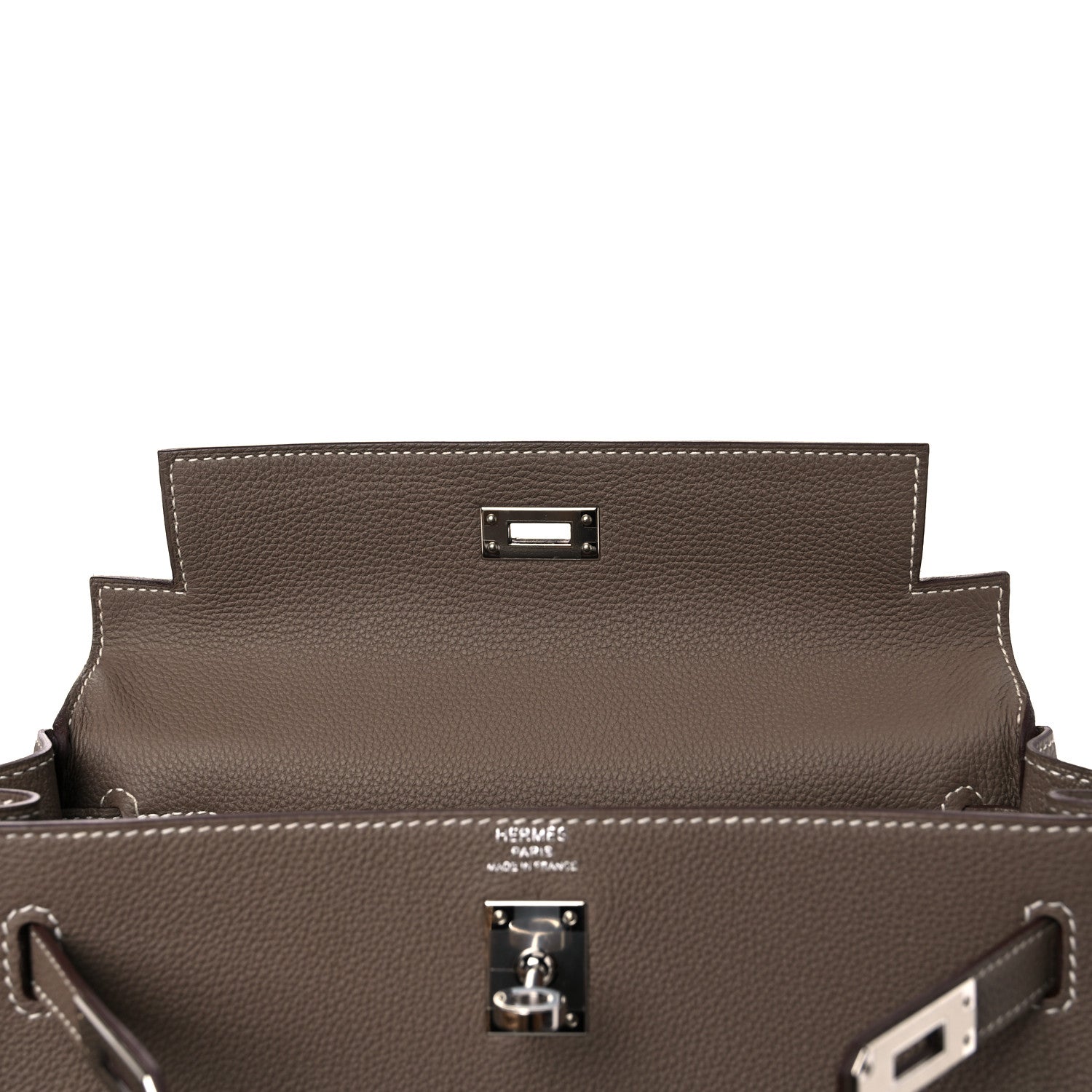 Hermes Togo Kelly Retourne 25 Etoupe 17 of 36