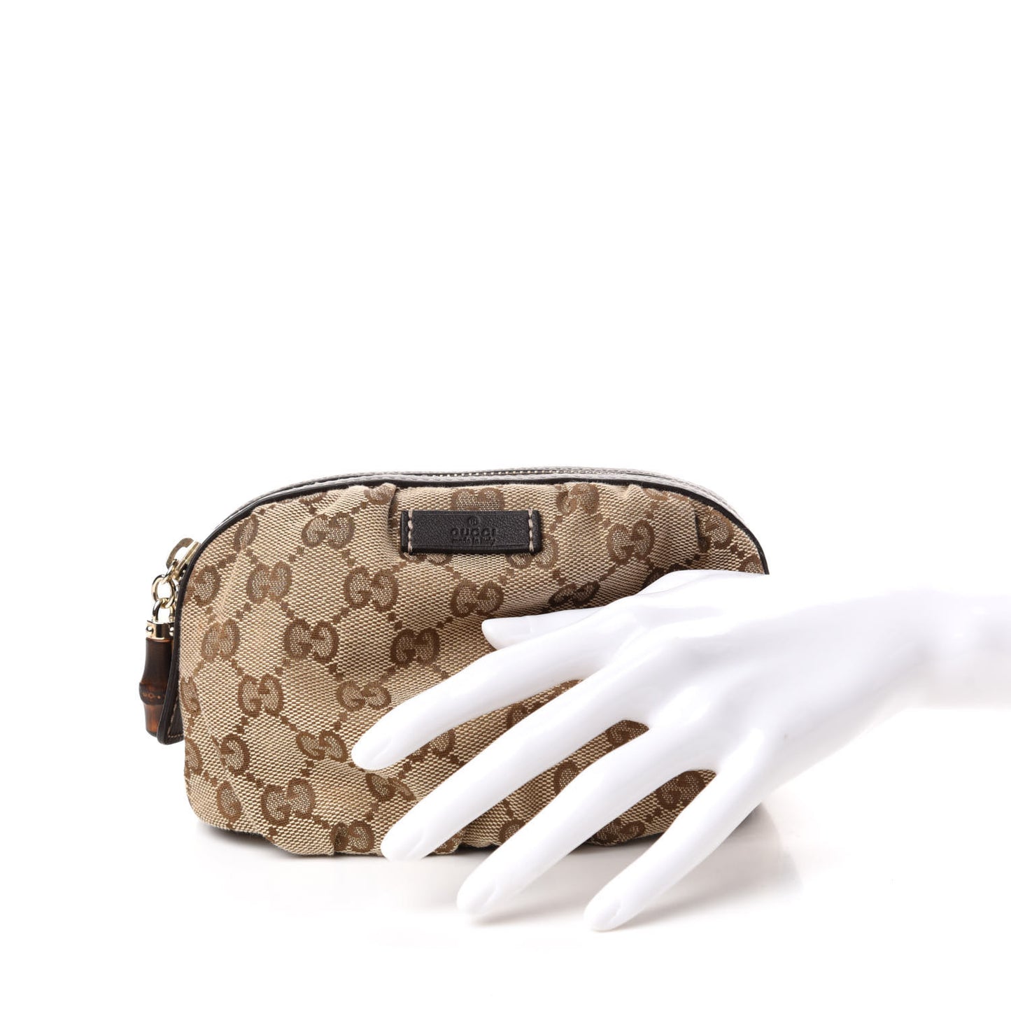 Monogram Medium Bamboo Cosmetic Case Dark Brown