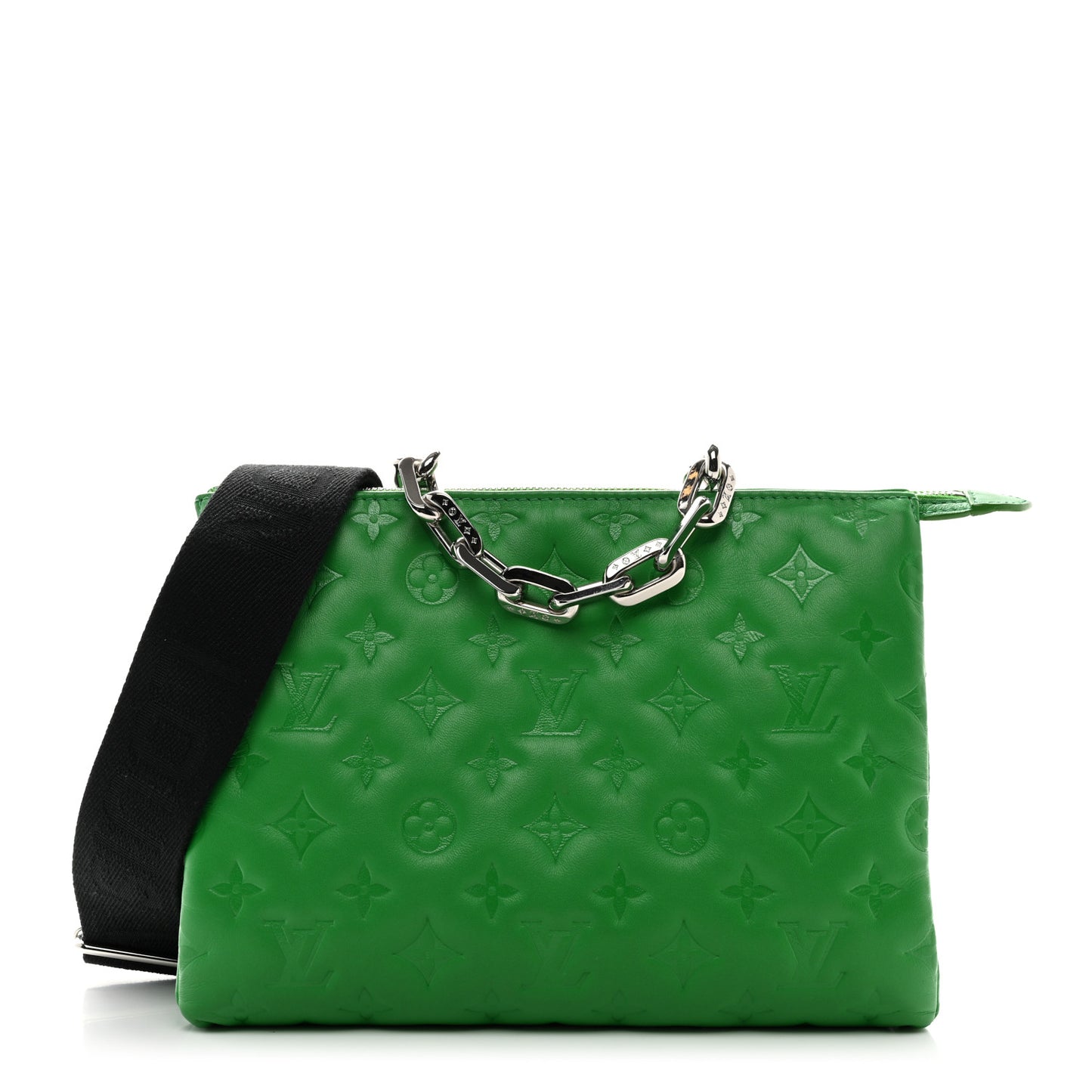 Lambskin Embossed Monogram Coussin PM LV Motion Green