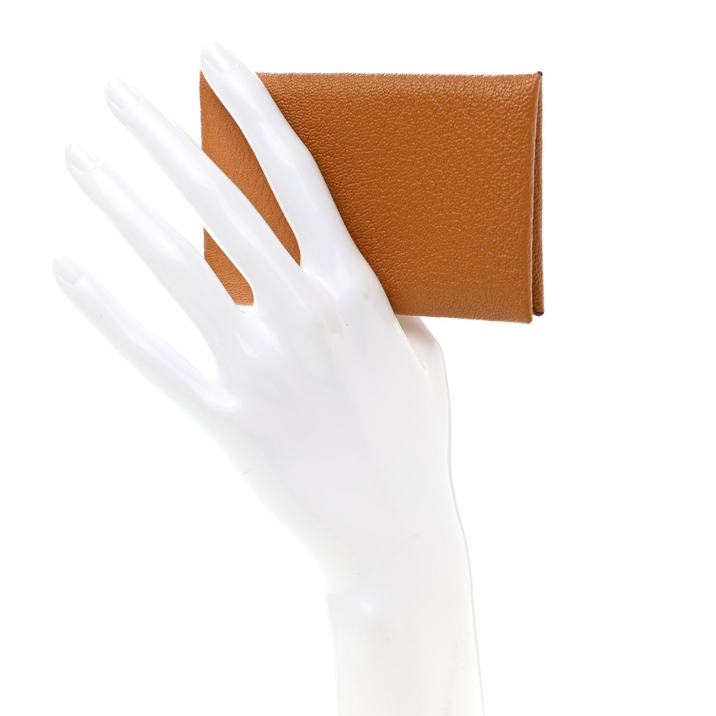 Chevre Mysore Verso Calvi Card Case Caramel Rose Sakura