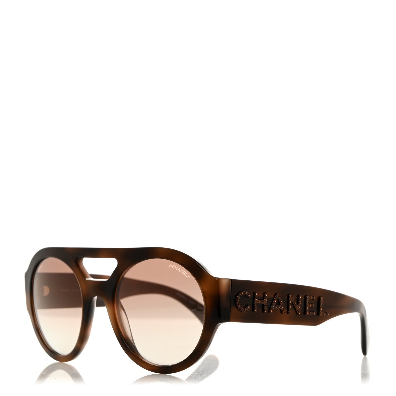 Chanel Resin Crystal Polarized Sunglasses 5419-B Tortoise 1548457