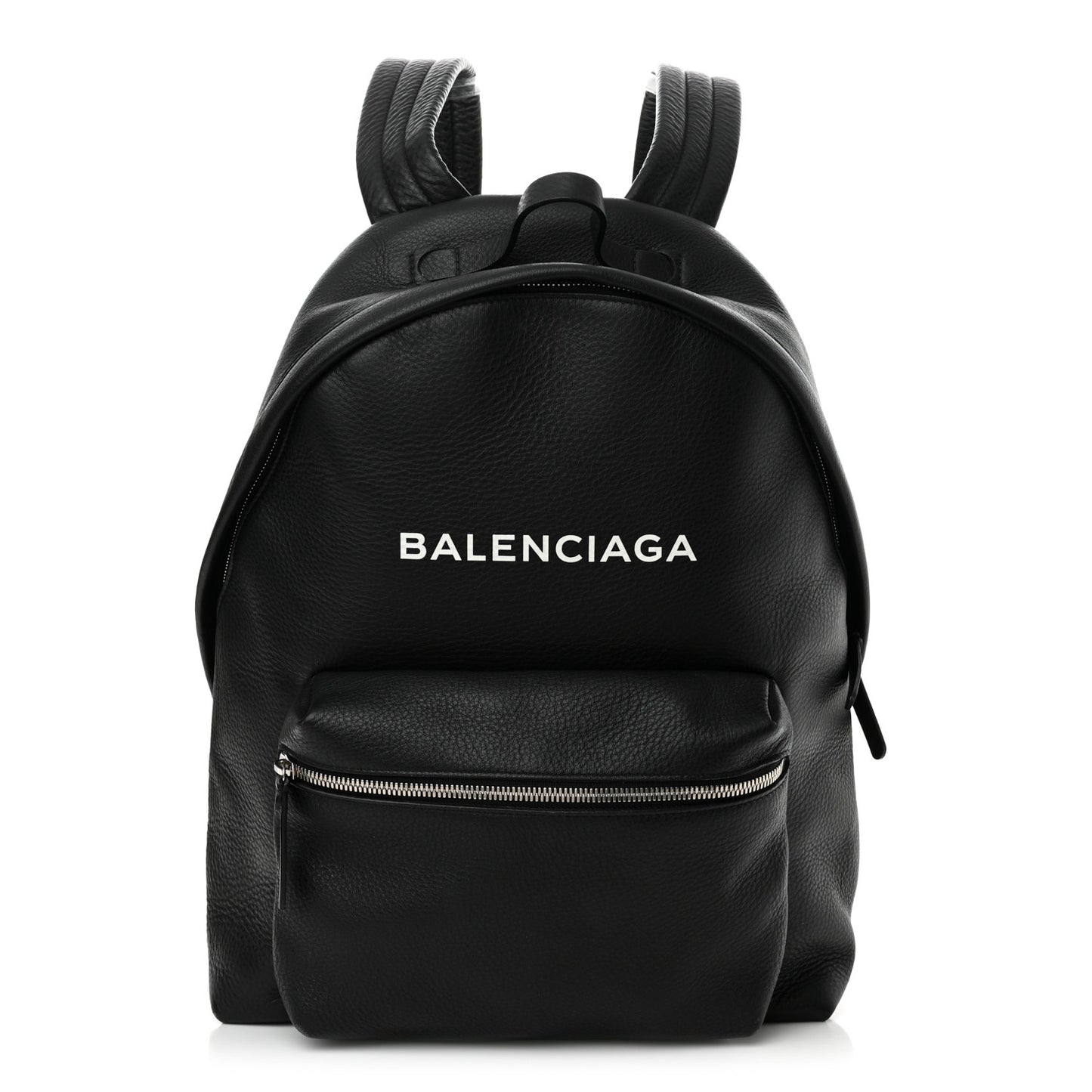 Calfskin Logo Small Everyday Backpack Black White