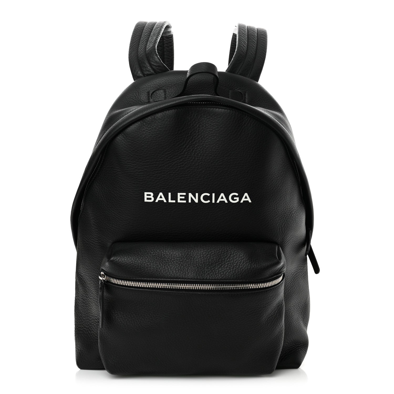 Balenciaga Calfskin Logo Small Everyday Backpack Black White 1 of 14