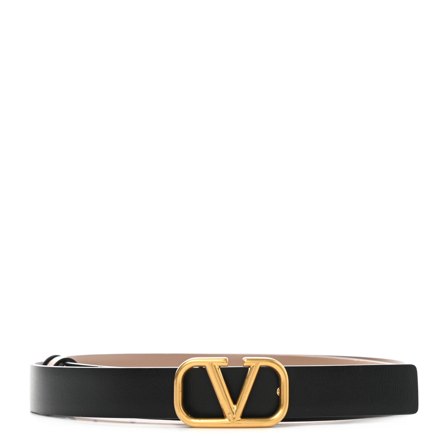 Glossy Calfskin VLogo Reversible 40mm Belt 75 30 Smokey Beige Black