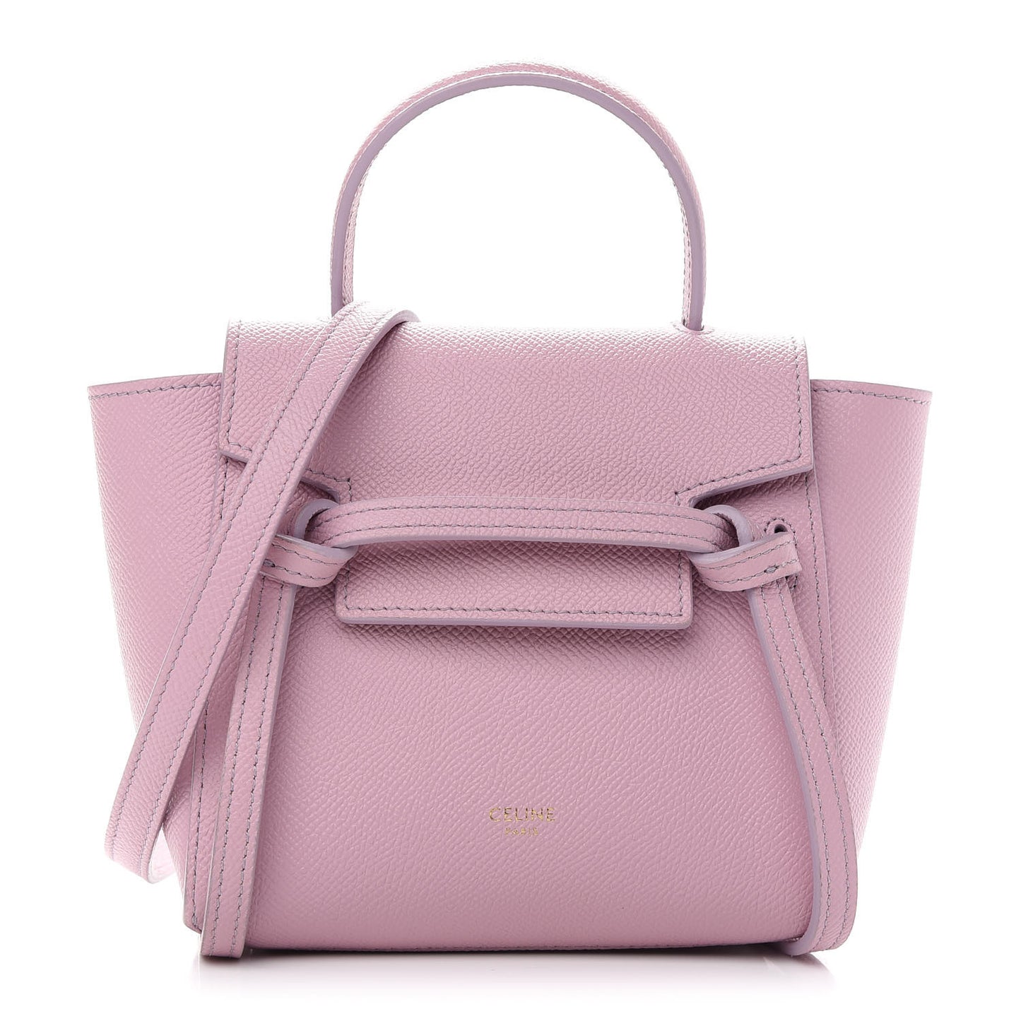 Grained Calfskin Pico Belt Bag Rose Quartz