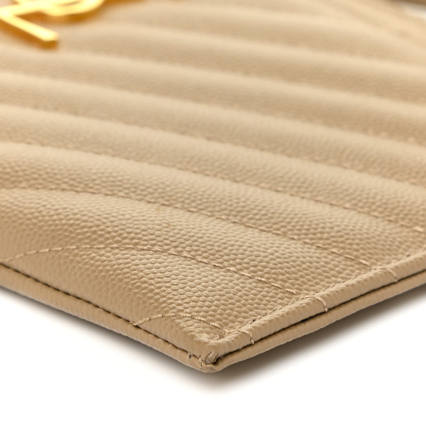 Grain De Poudre Chevron Monogram Large Bill Pouch Cork
