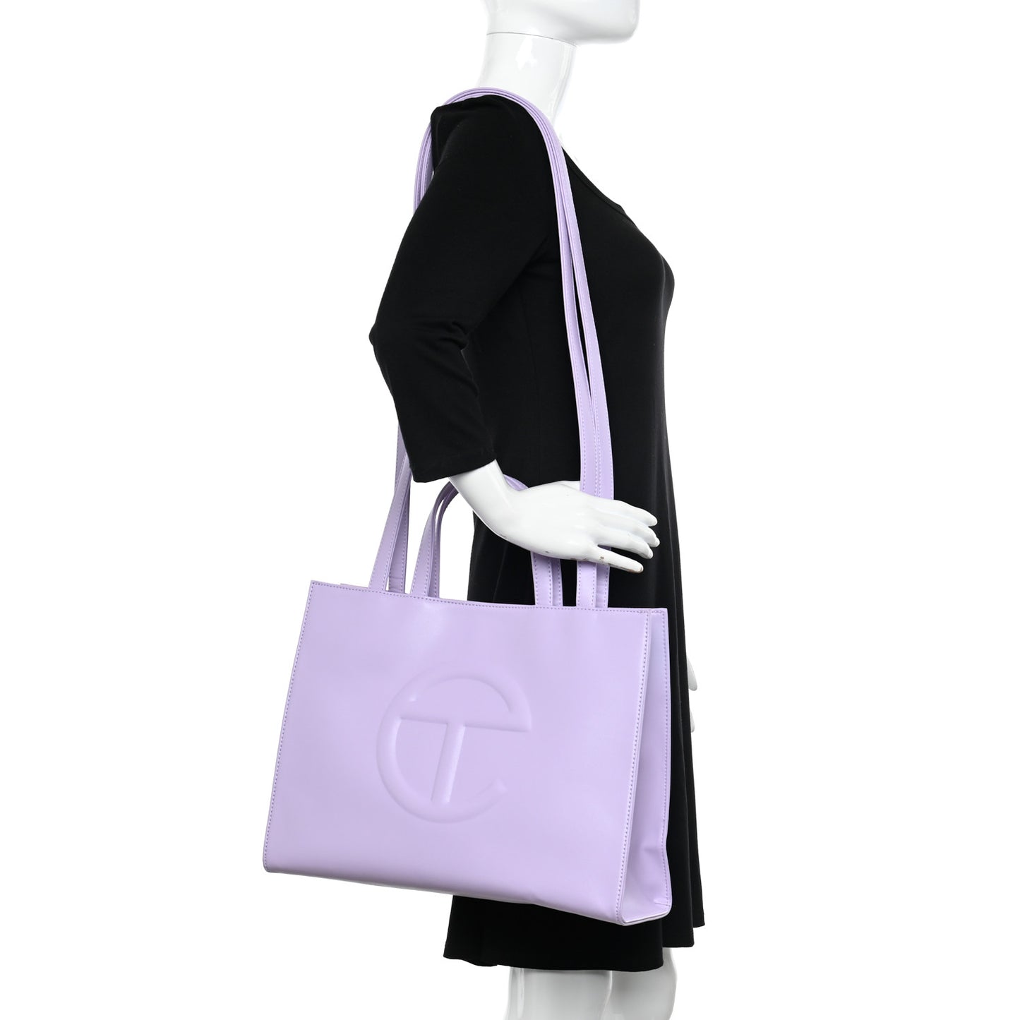 Vegan Leather Medium Shopping Bag Lavender