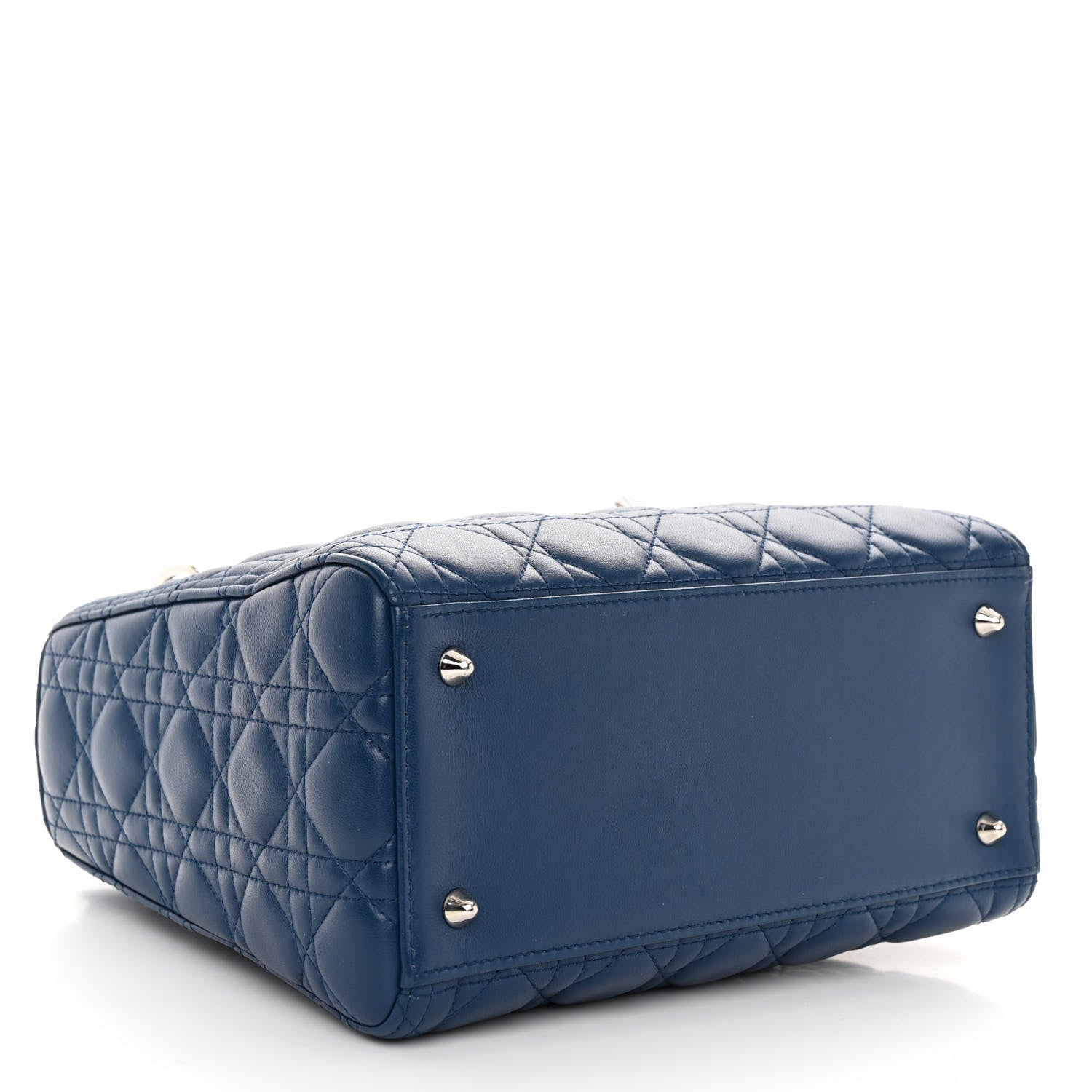 Christian Dior Lambskin Cannage Medium Lady Dior Blue 4 of 9