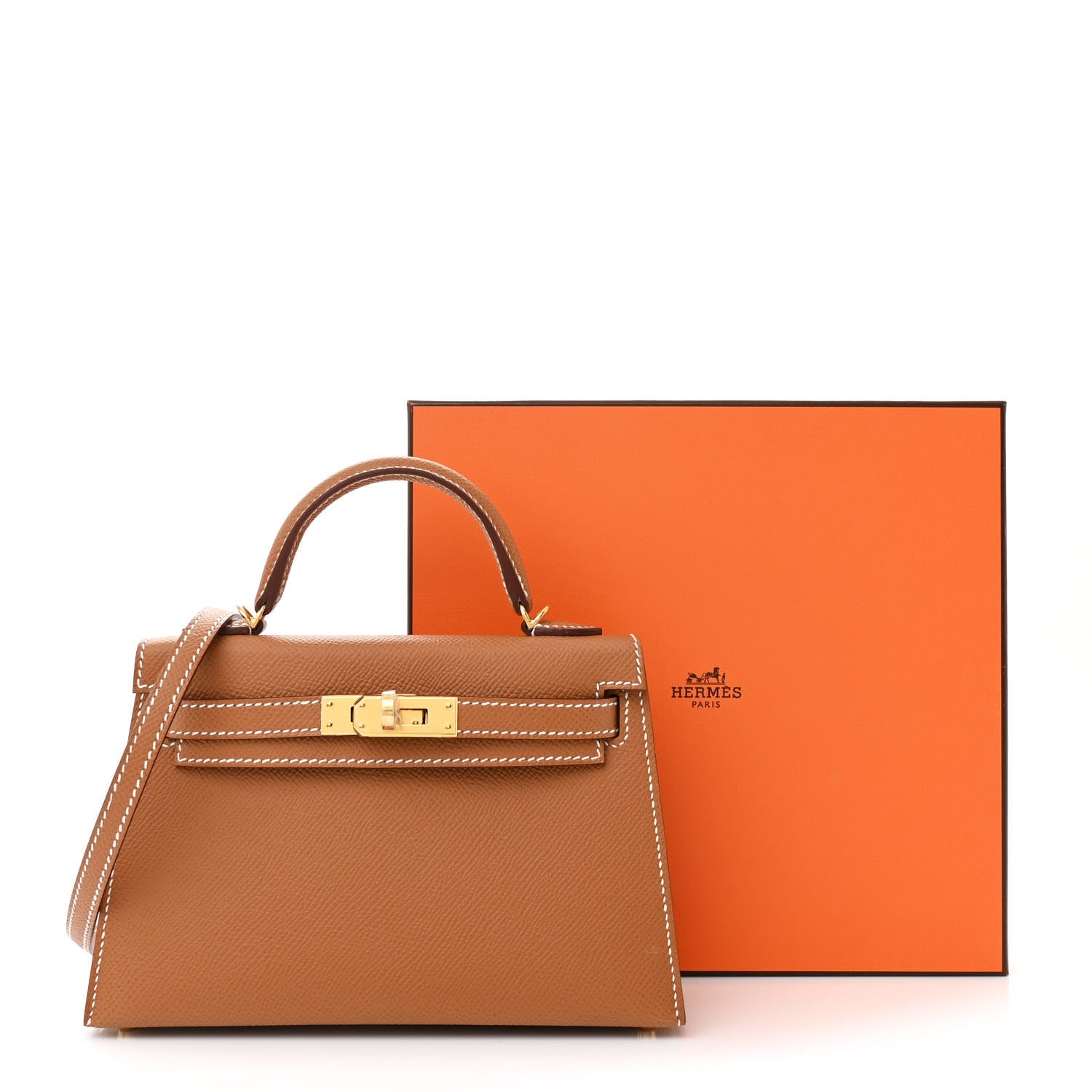 Hermes Epsom Mini Kelly Sellier 20 Gold 10 of 10