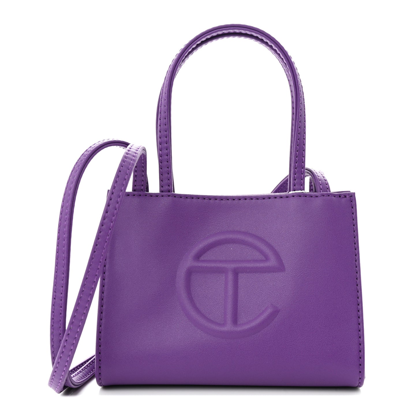 Vegan Leather Small Shopping Bag Grape