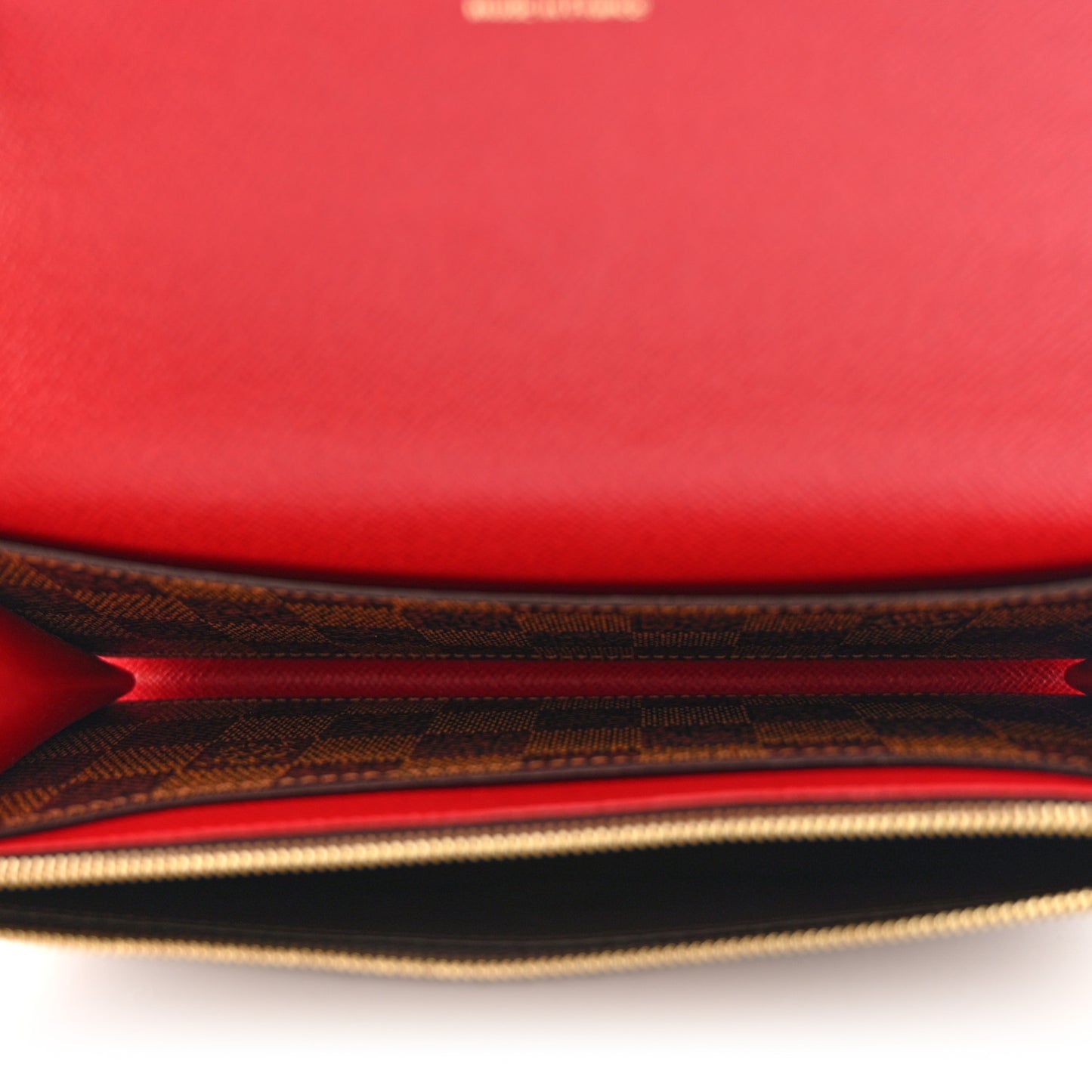Damier Ebene Emilie Wallet Red