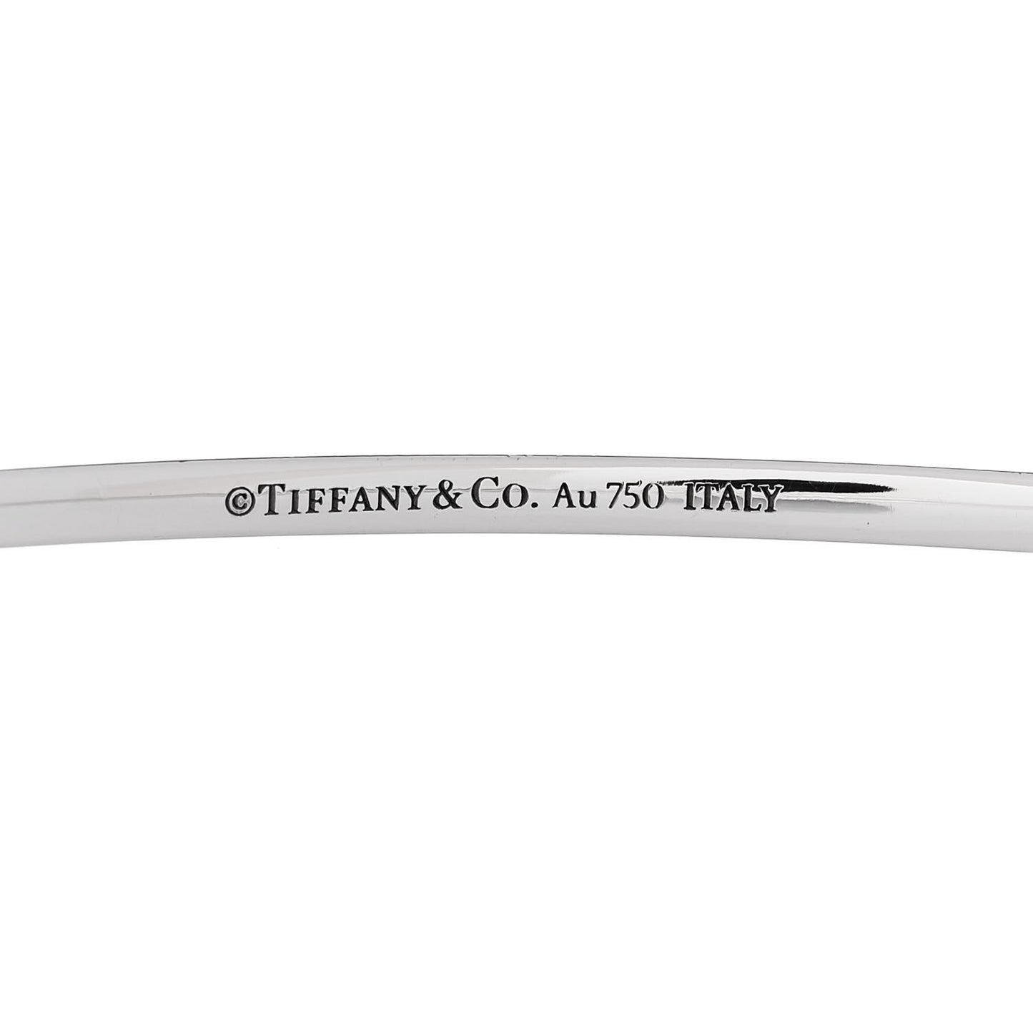 18K White Gold Diamond Metro Bangle Bracelet