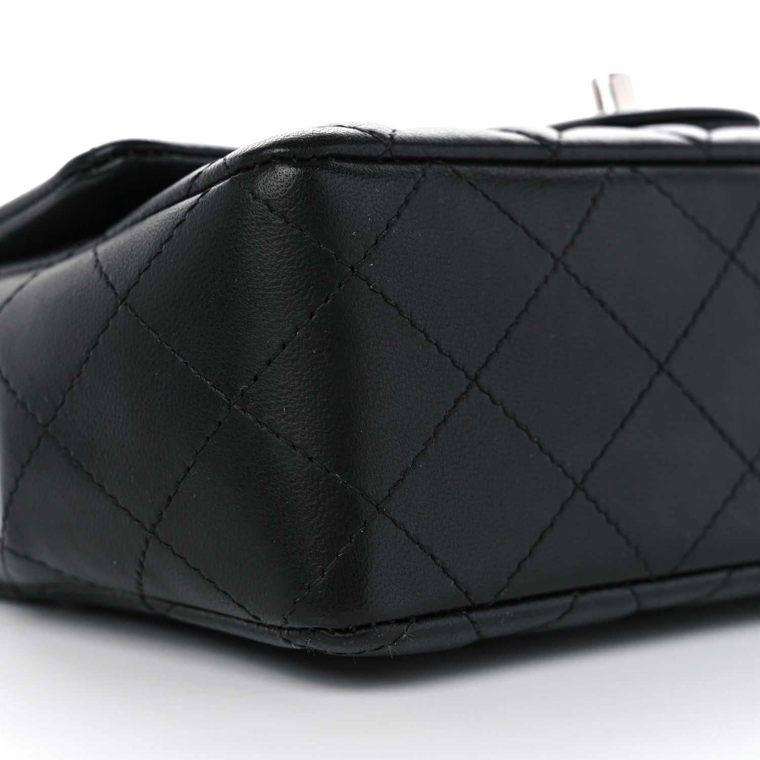 Chanel Lambskin Quilted Mini Rectangular Flap Black 9 of 10