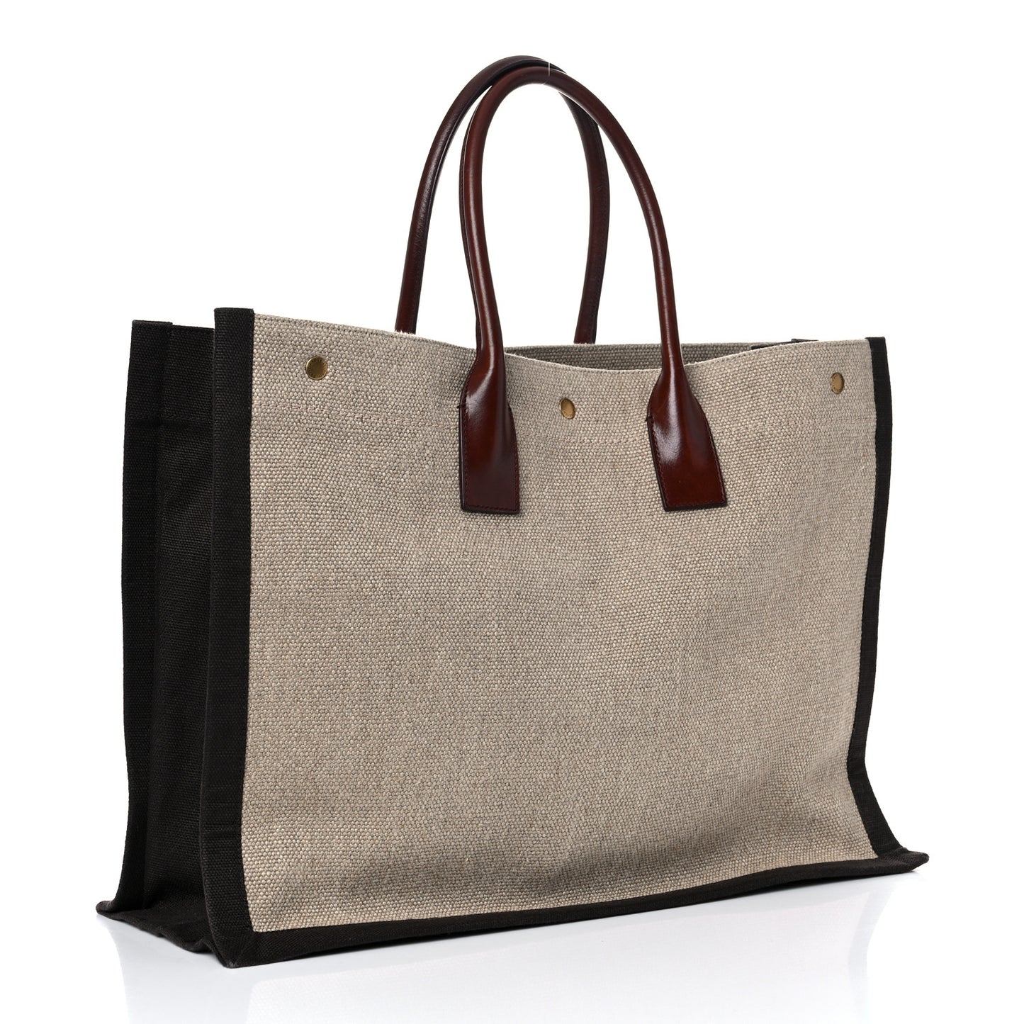 Linen Calfskin Rive Gauche Tote Natural