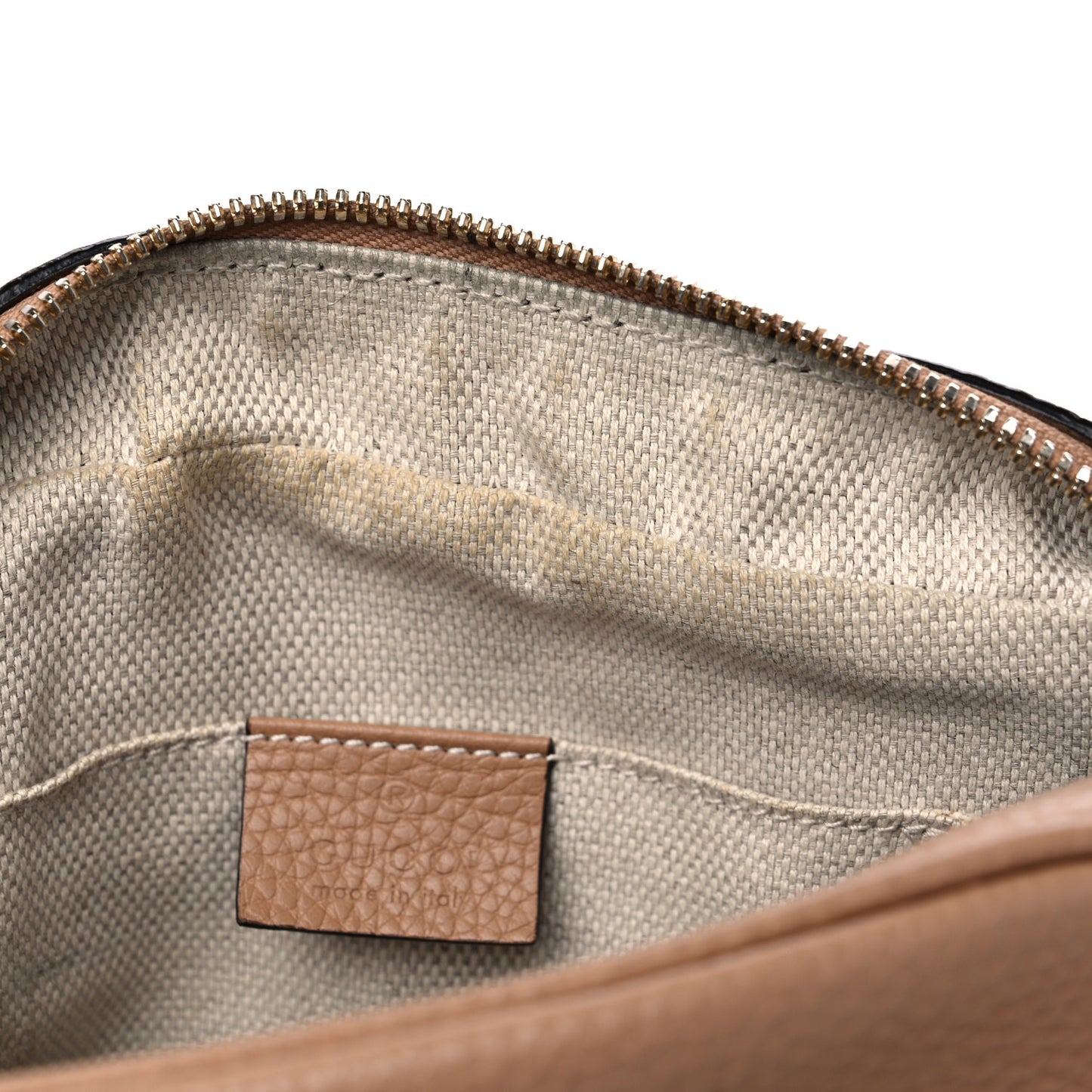 Pebbled Calfskin Small Soho Disco Bag Camelia