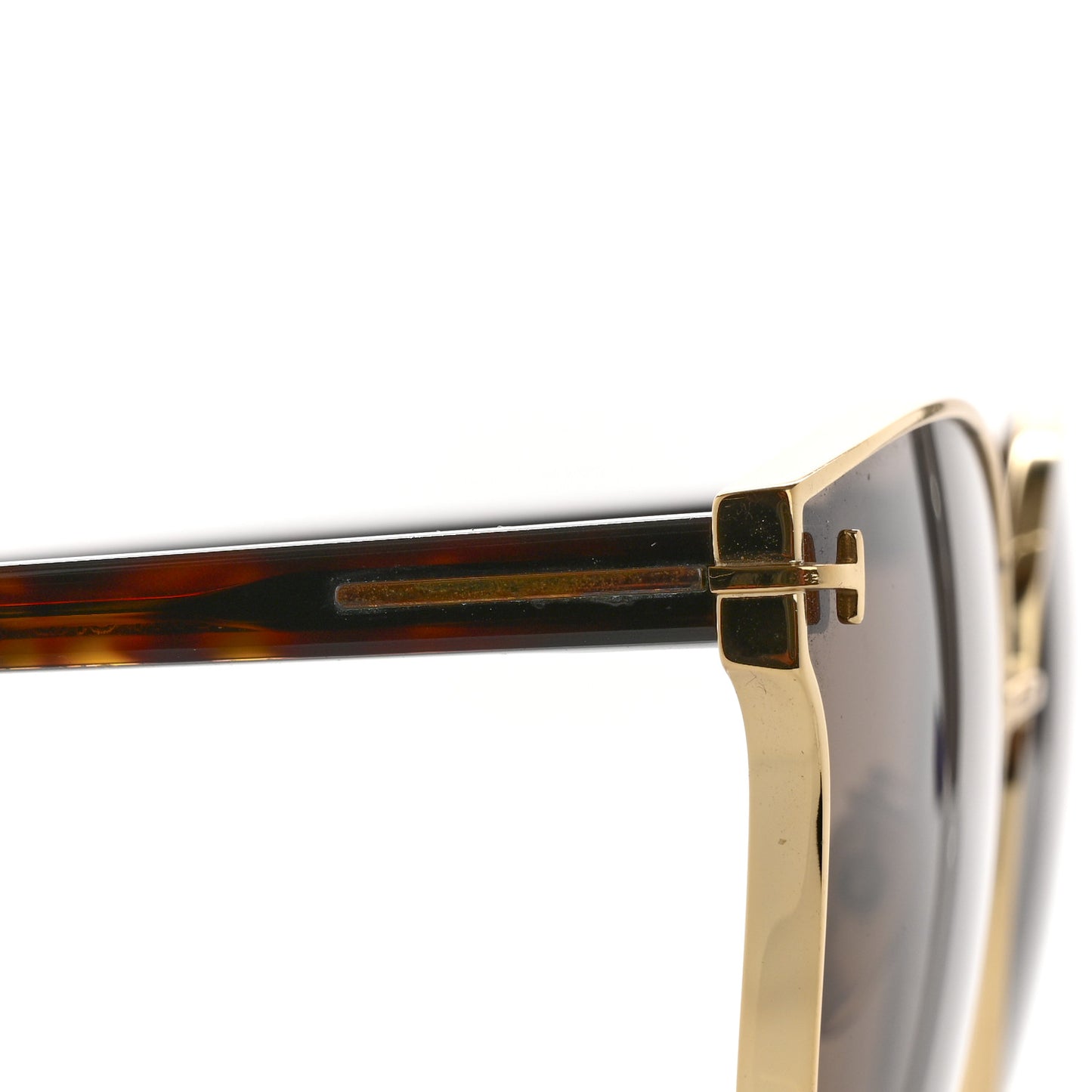Metal Cat Eye Sunglasses TF718-K Gold Tortoise