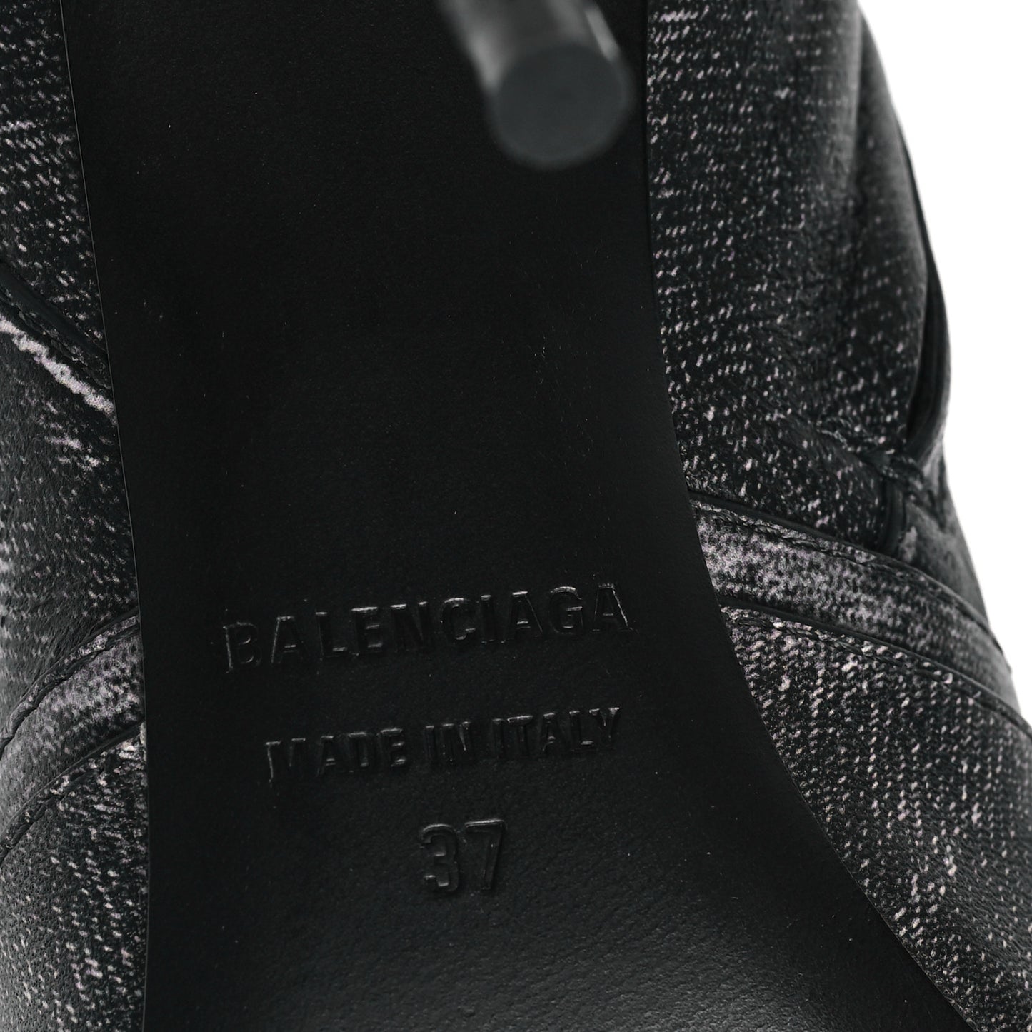 Nappa Denim Printed Cagole 90mm Boots 37 Black