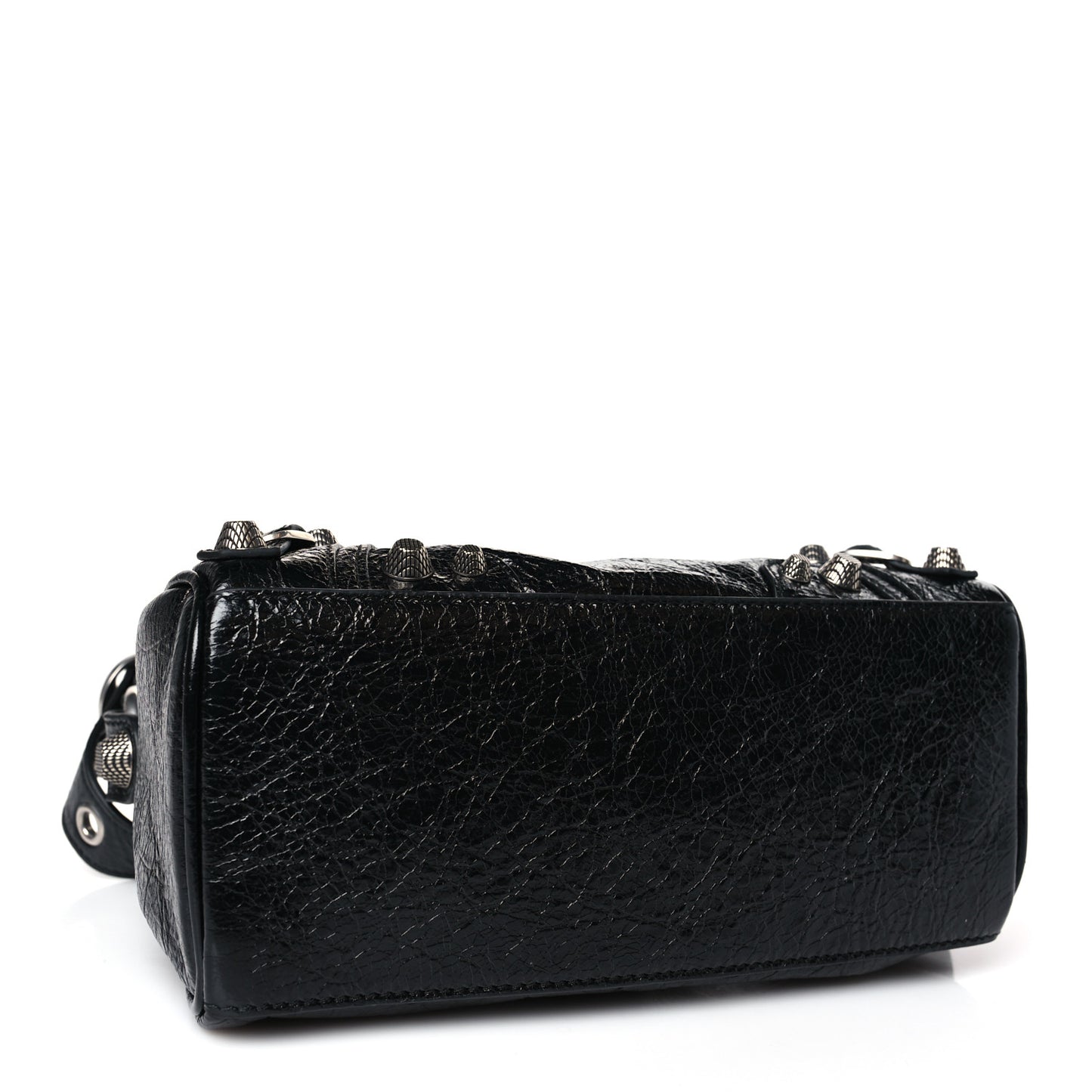 Agneau Arena Mini Le Cagole Duffle Crossbody Bag Black