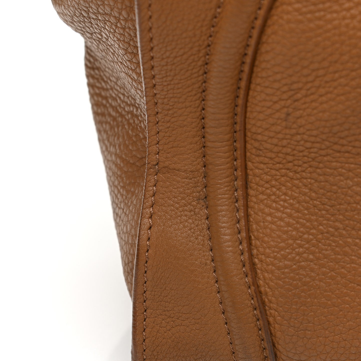 Drummed Calfskin Mini Luggage Camel