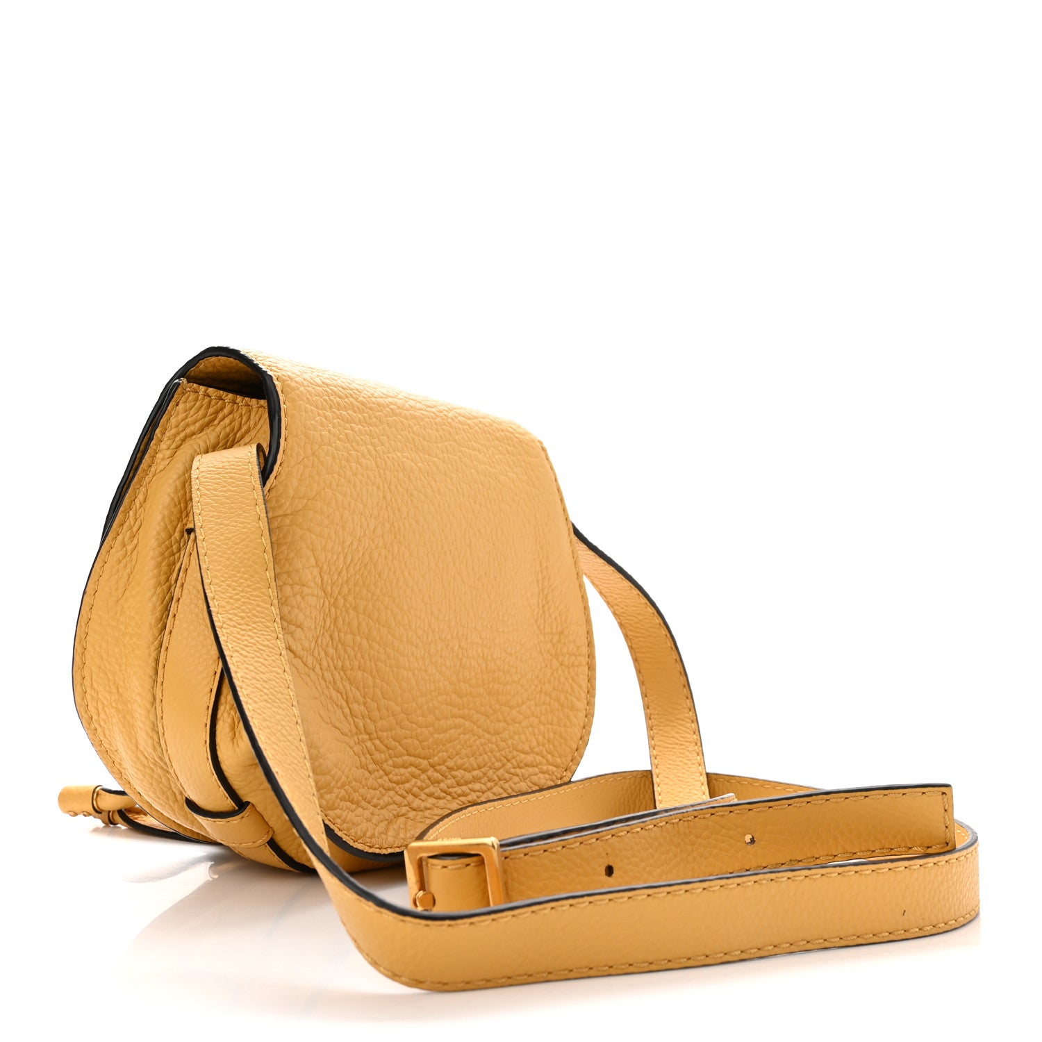 Chloe Calfskin Mini Marcie Round Crossbody Bag Honey Gold 3 of 11