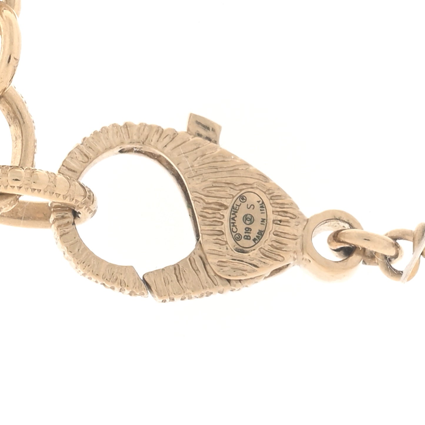 Crystal Baguette Pearl CC Cross Pendant Necklace Gold