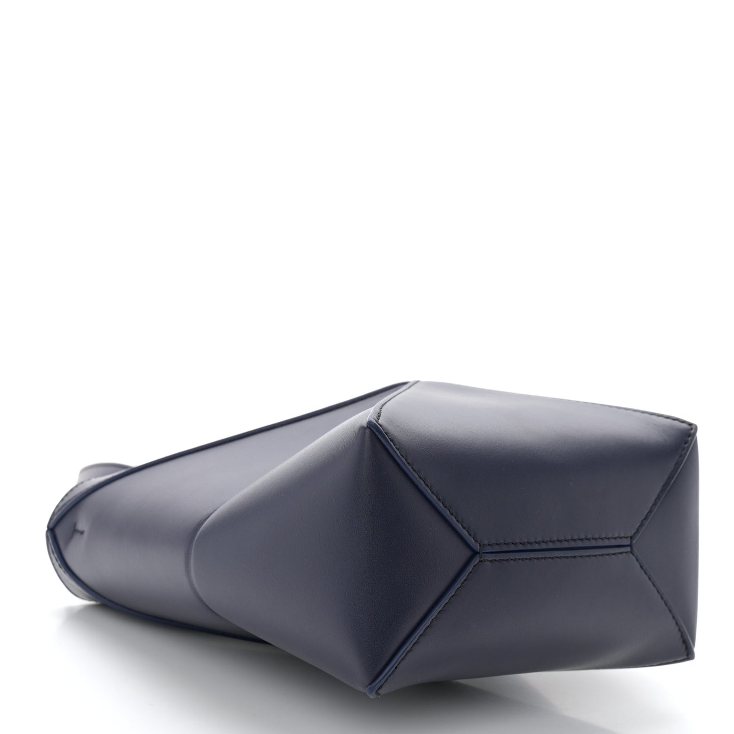 Shiny Calfskin Mini Puzzle Fold Tote Navy