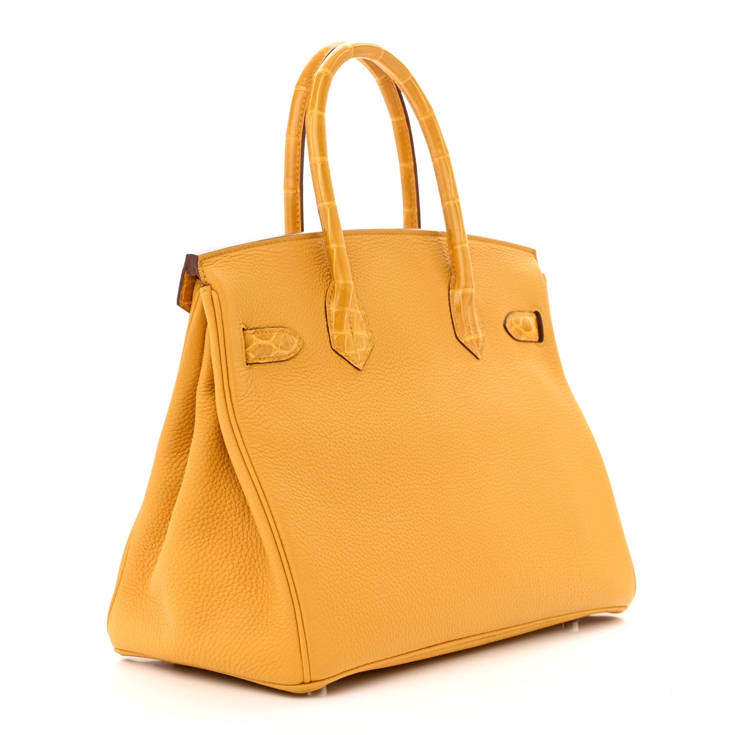 Togo Shiny Niloticus Crocodile Birkin Touch 30 Jaune Ambre