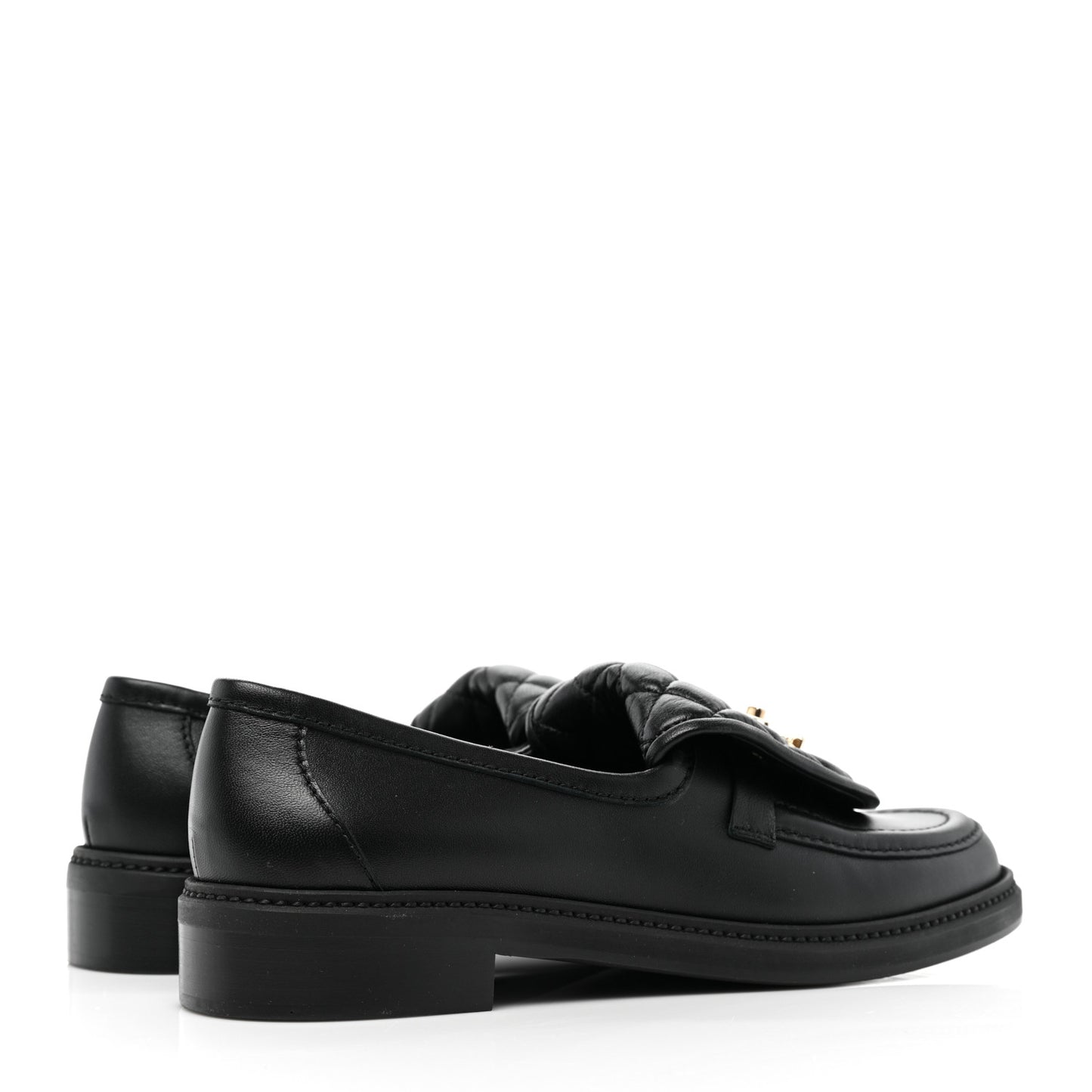 Lambskin Quilted CC Turnlock Loafers 40 Black