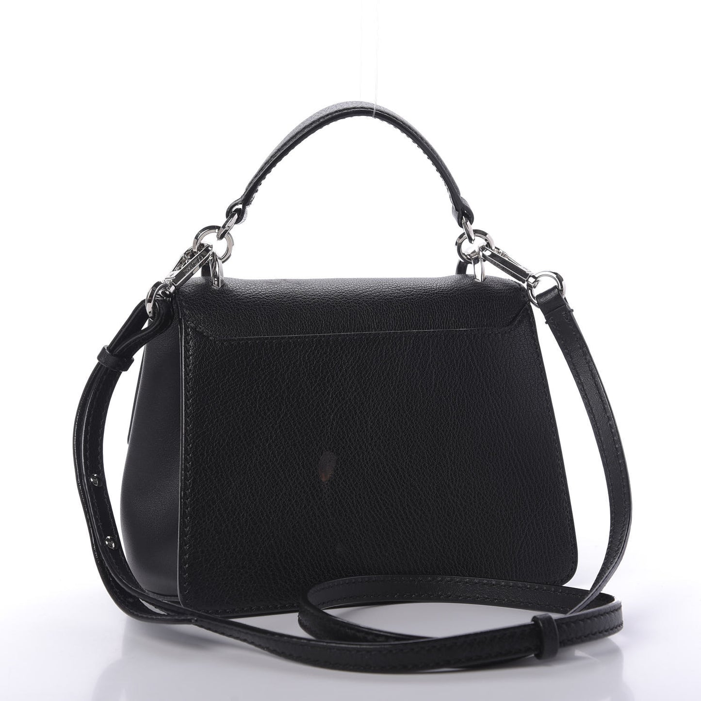 Calfskin Mini Madeline Top Handle Satchel Black