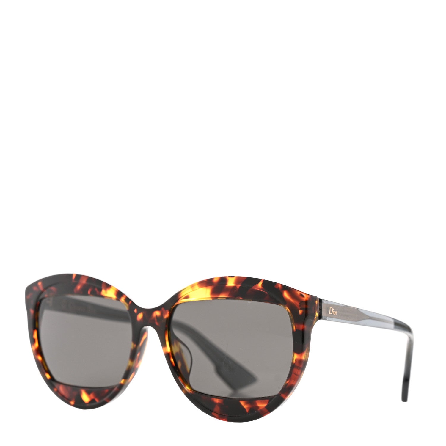 Christian Dior Acetate Mania 2 Round Sunglasses Tortoise 1645553