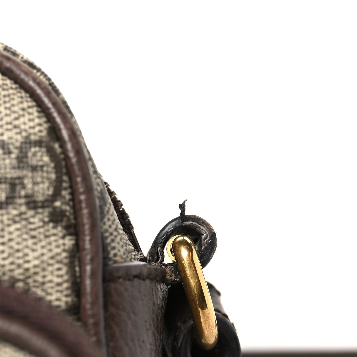 GG Supreme Monogram Textured Dollar Calfskin Web Mini Ophidia Convertible Shoulder Bag Beige Ebony New Acero