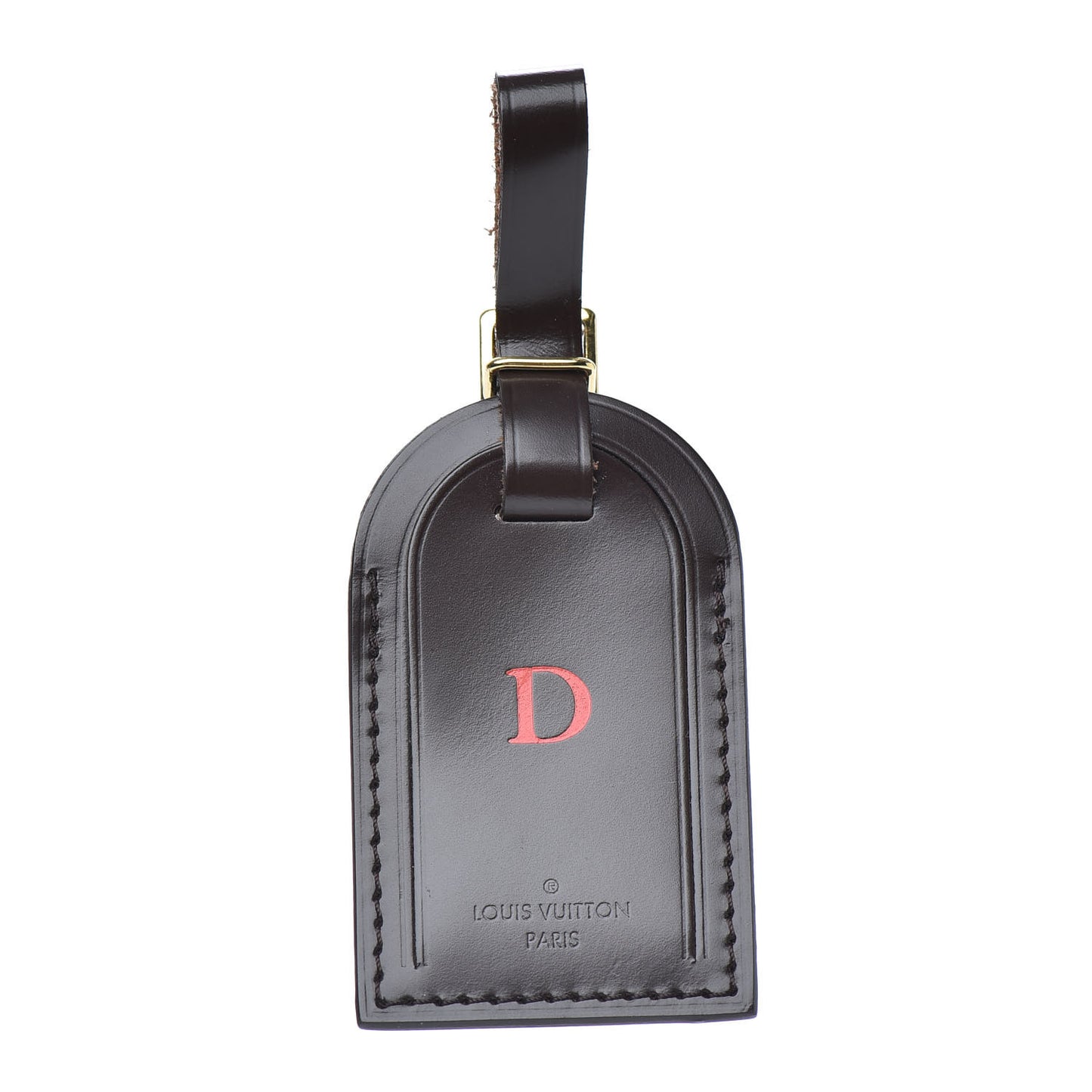 Calfskin Luggage Tag Ebene