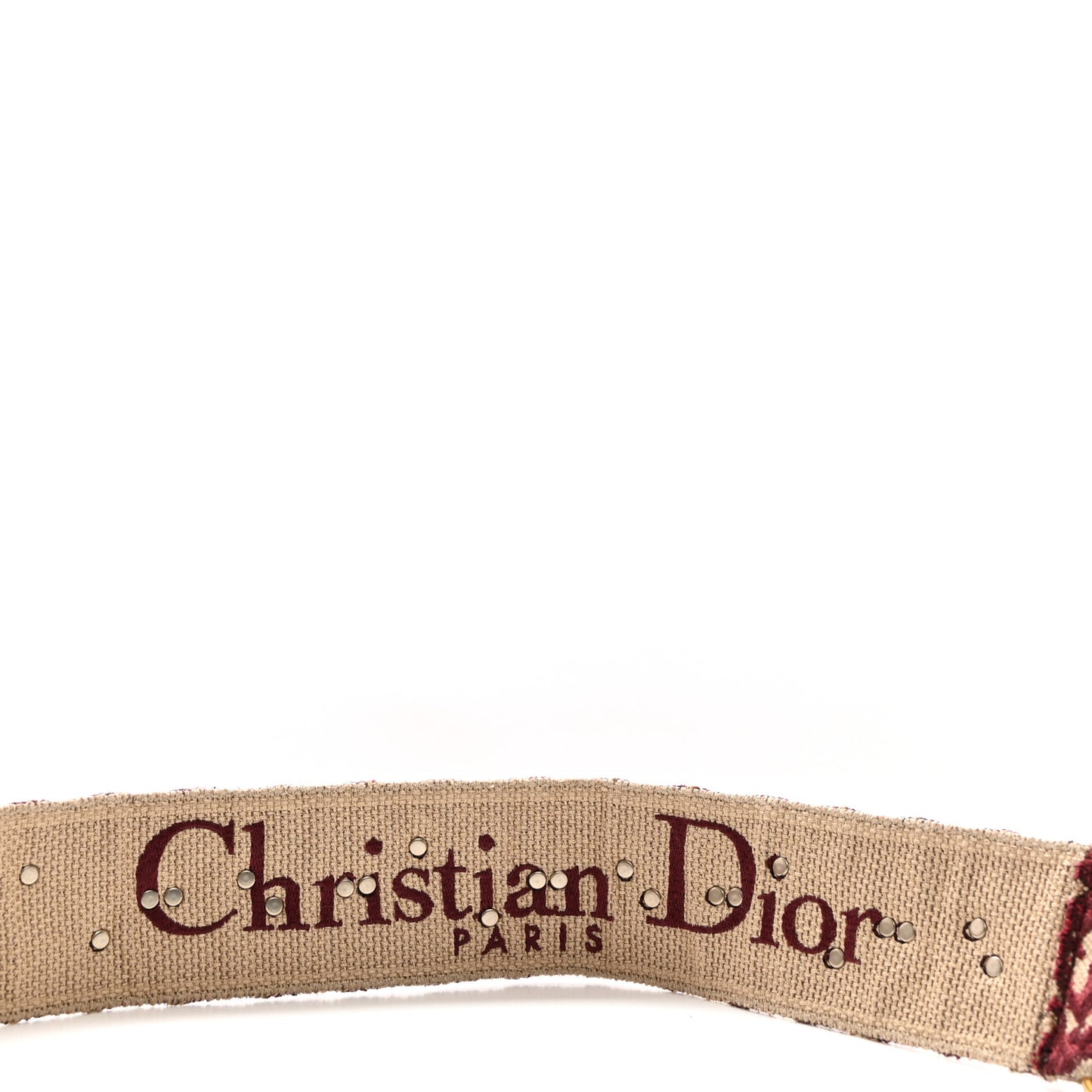 Oblique Studded Shoulder Strap Burgundy