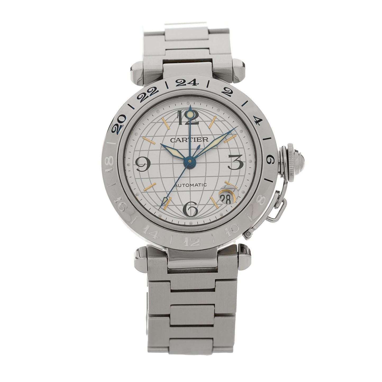 Stainless Steel 35mm Pasha GMT Automatic Watch