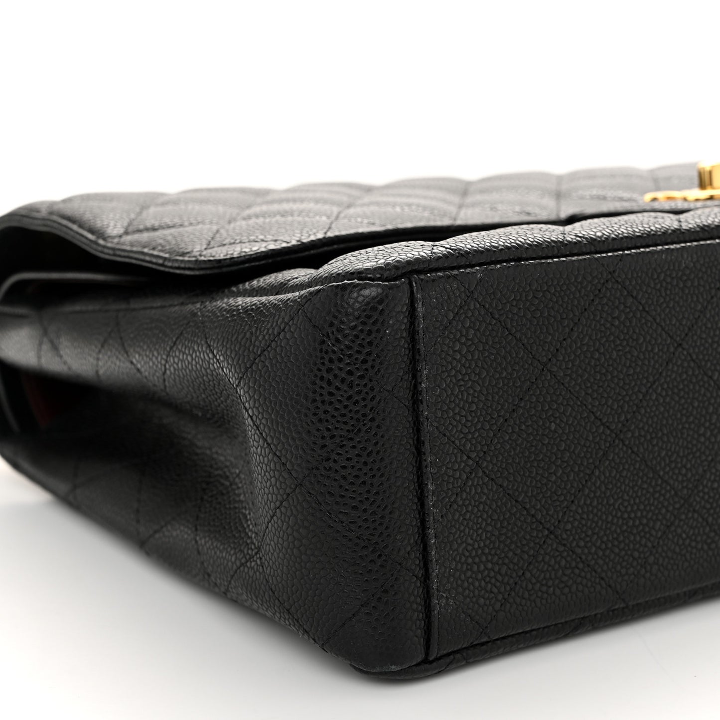 Caviar Quilted Maxi Double Flap Black