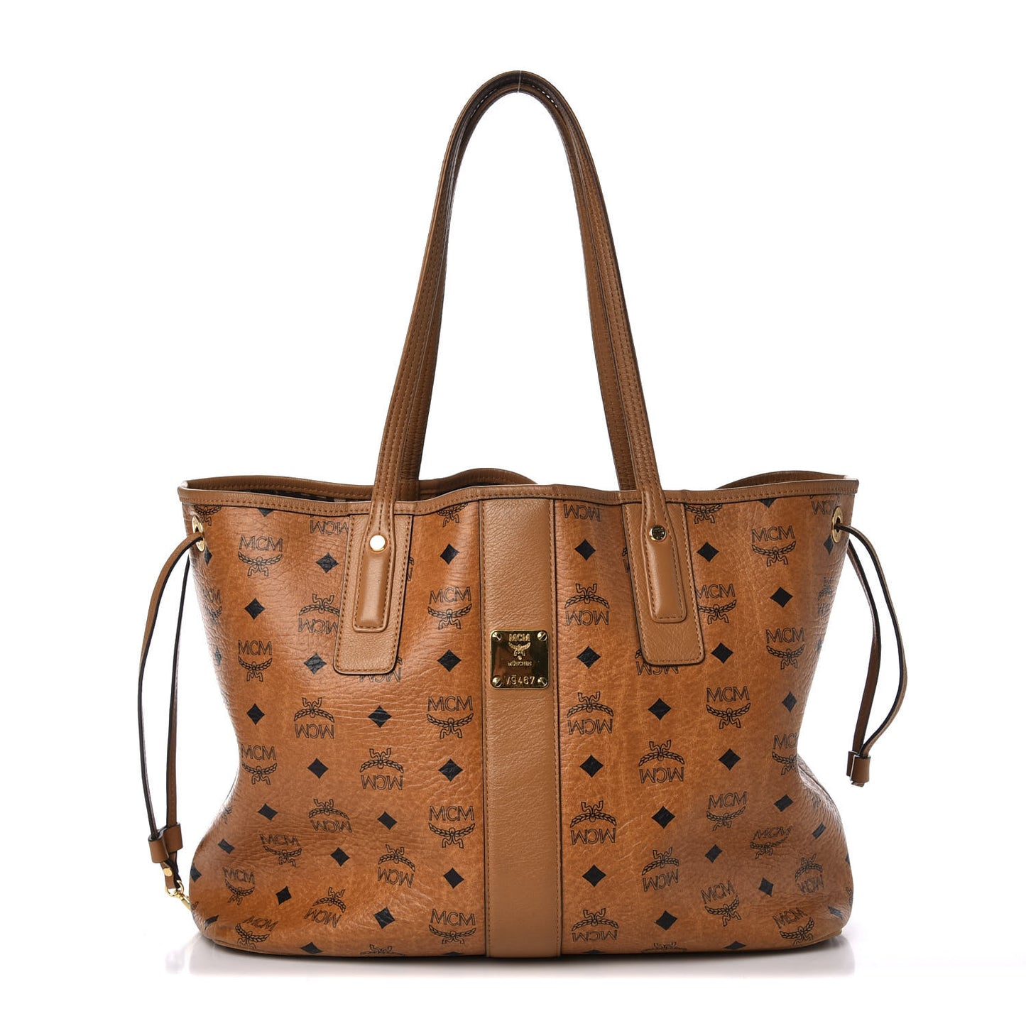 Visetos Medium Liz Reversible Shopper Tote Cognac