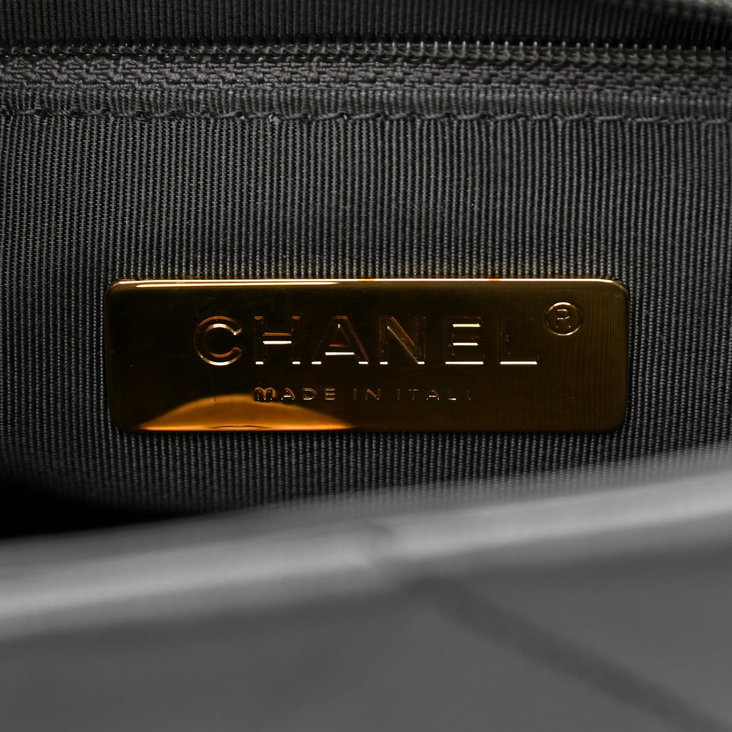 Lambskin Quilted Medium Chanel 19 Flap Dark Grey