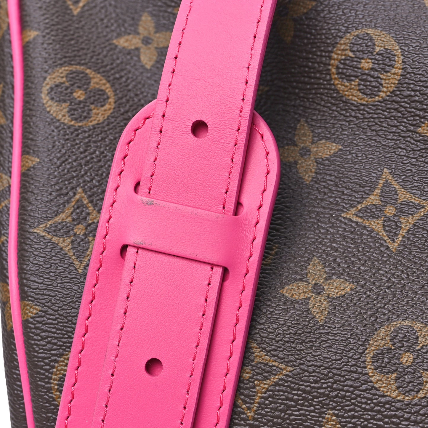 Monogram Macassar Keepall Bandouliere 50 Fuchsia