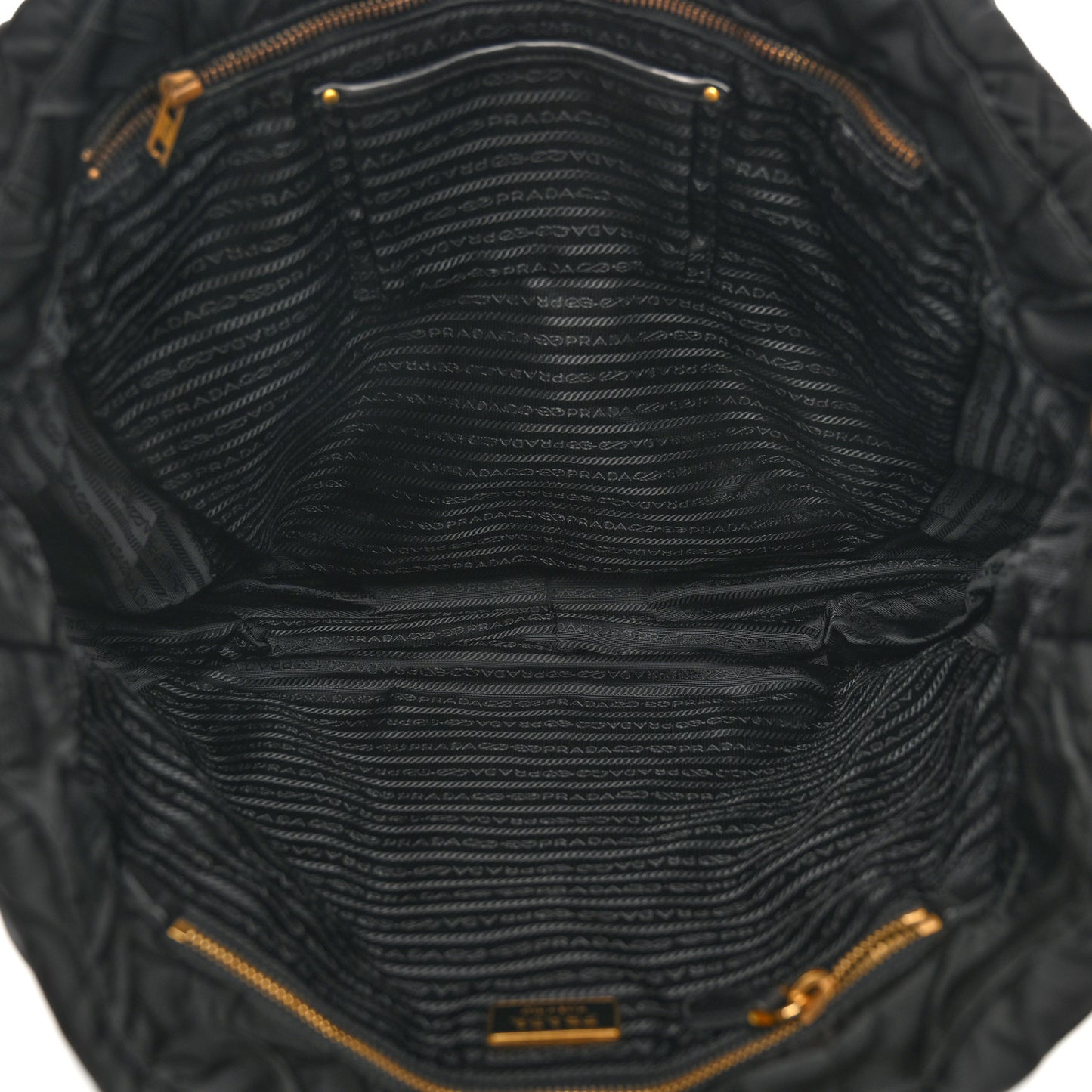 Tessuto Nylon Gaufre Tote Black