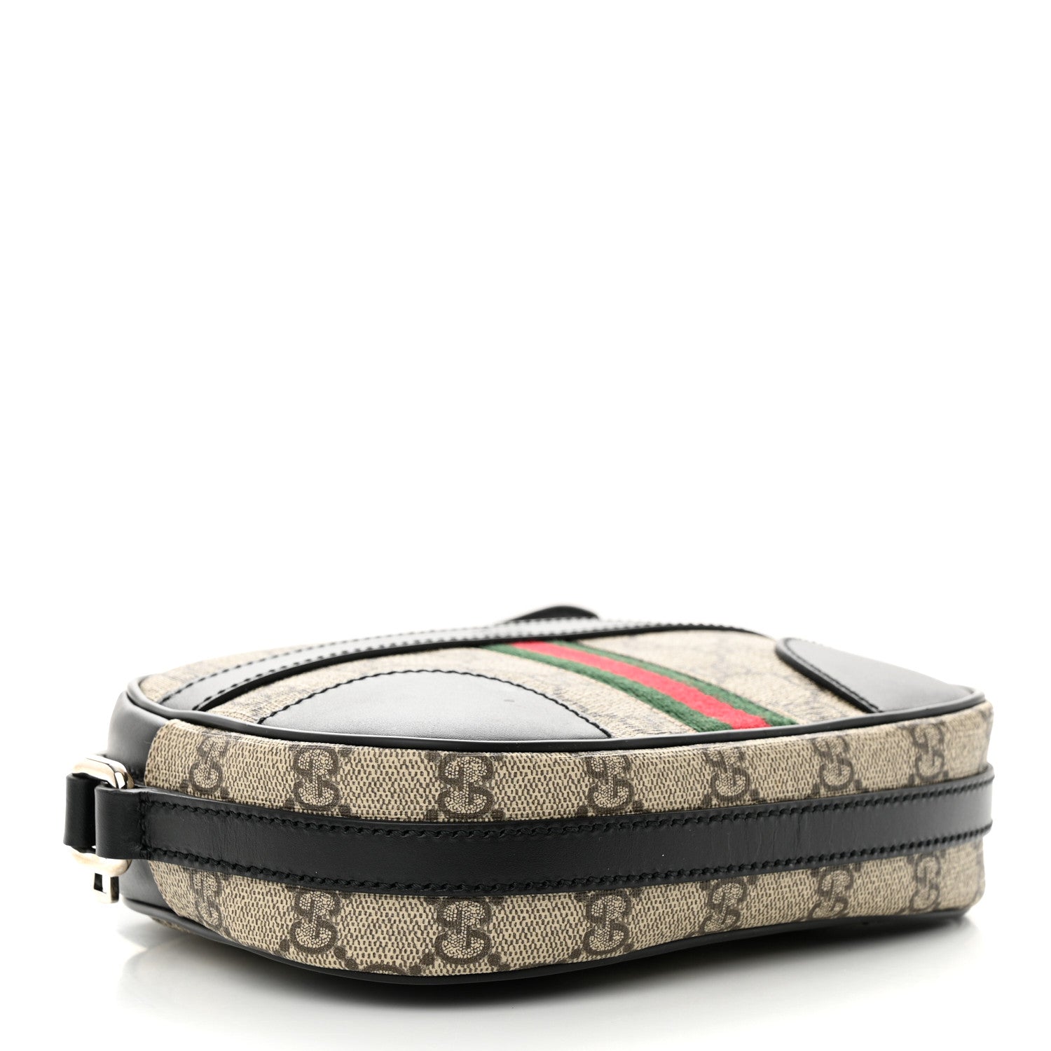Gucci GG Supreme Monogram Web Small Shoulder Bag Black 4 of 10