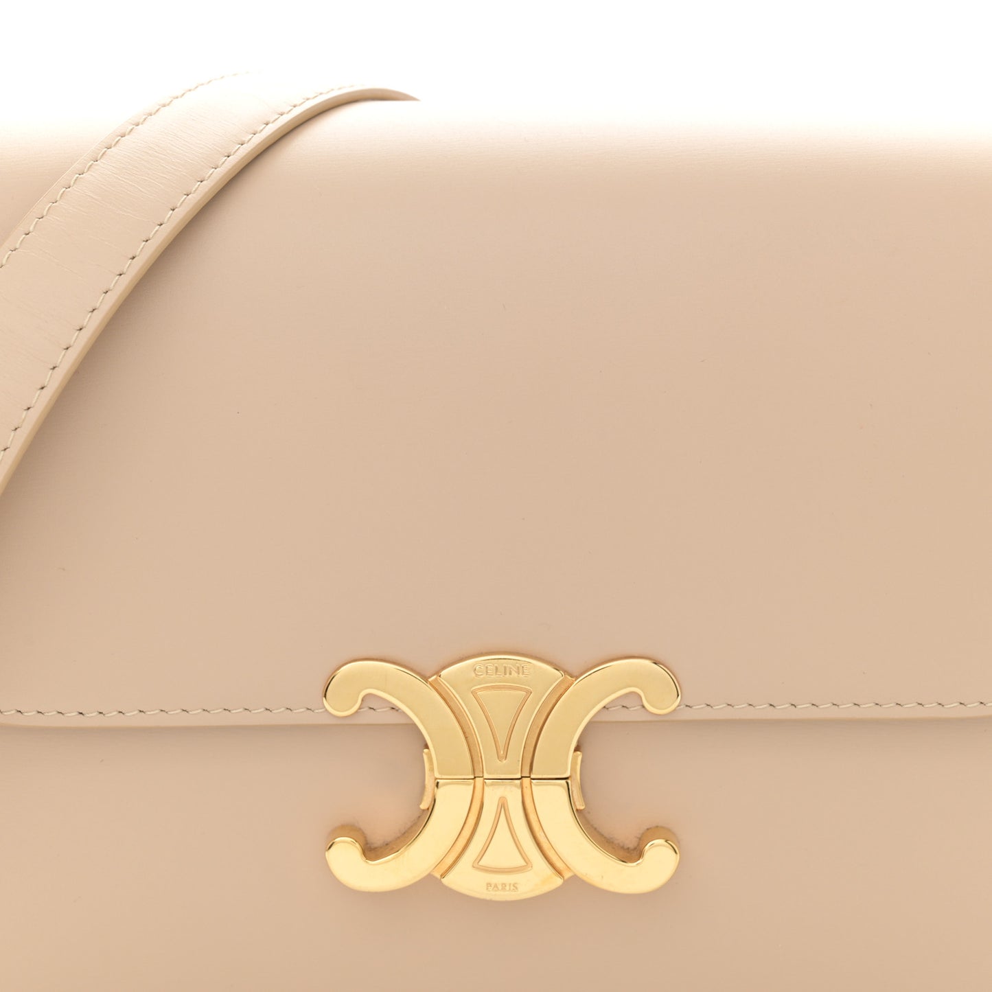 Shiny Calfskin Medium Triomphe Nude