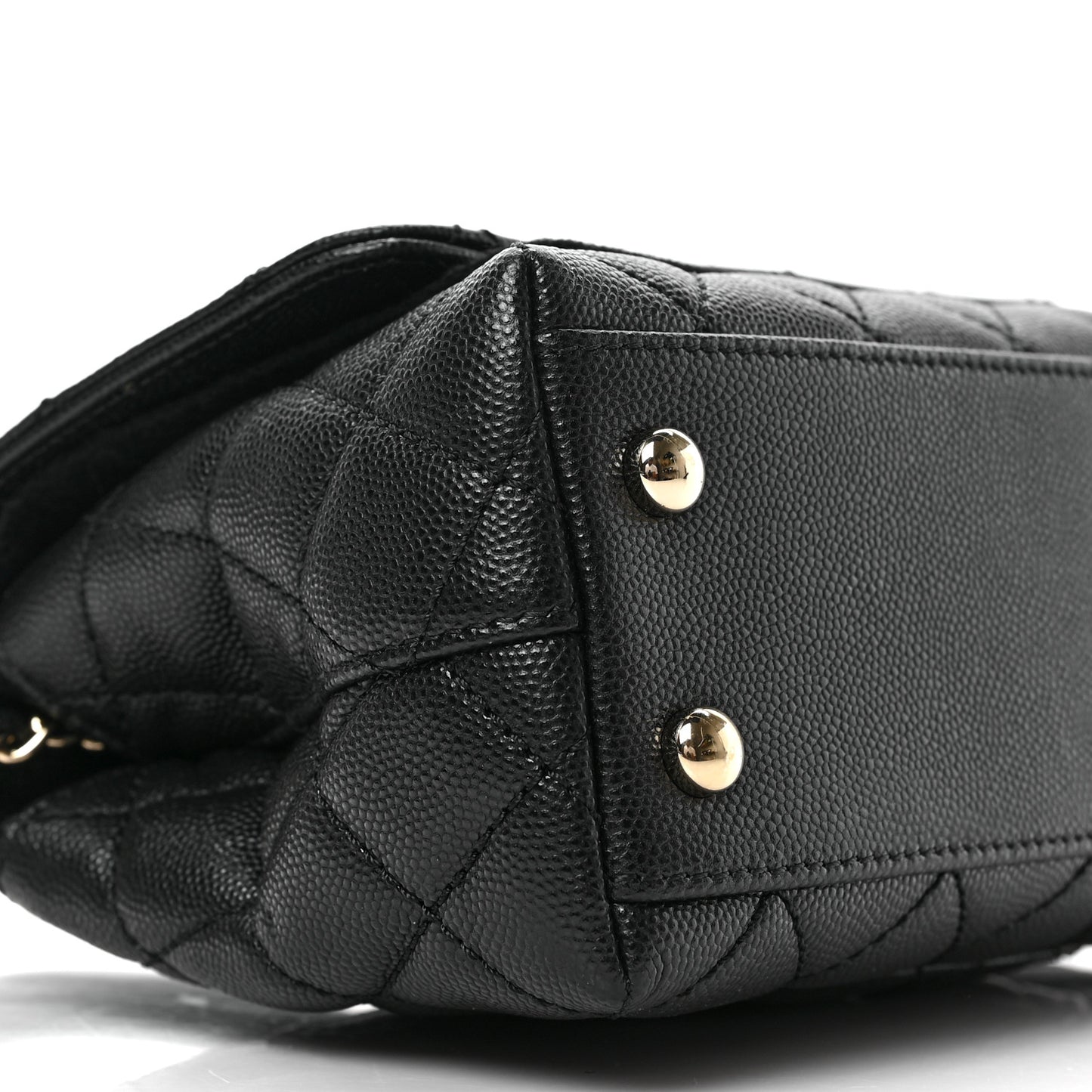 Caviar Quilted Extra Mini Coco Handle Flap Black