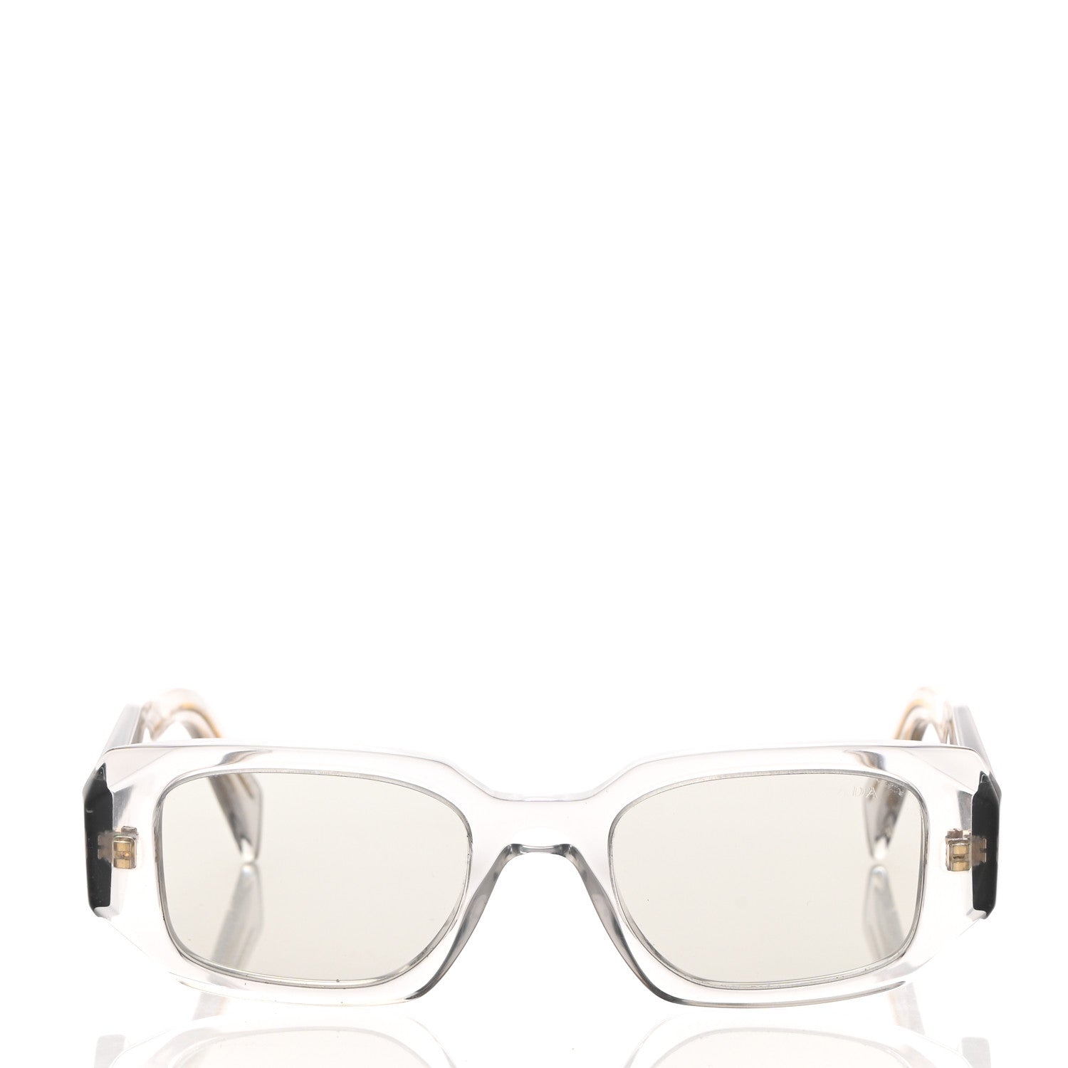 Prada Acetate Symbole Sunglasses SPR 17W Transparent Gold 3 of 8