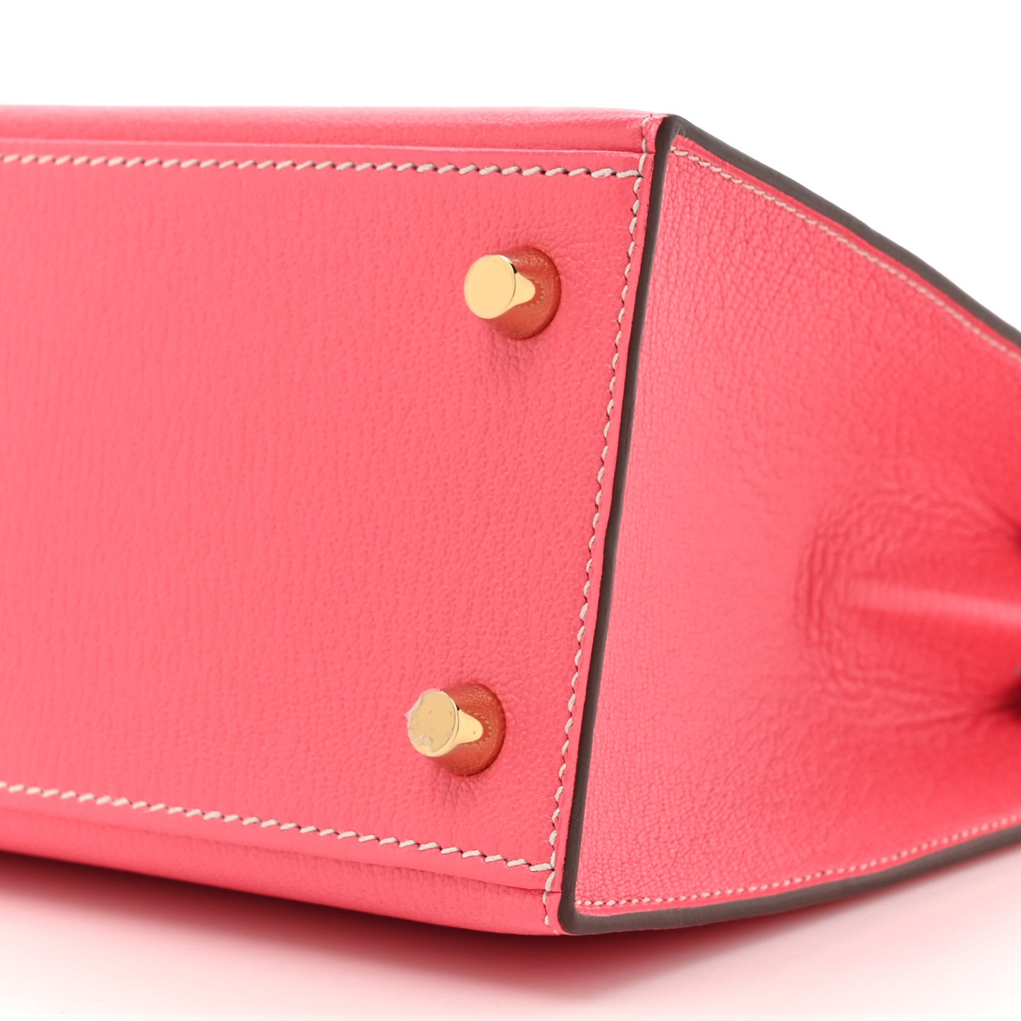 Chevre Mysore Horseshoe Kelly Sellier 25 Rose Lipstick Gris Pale