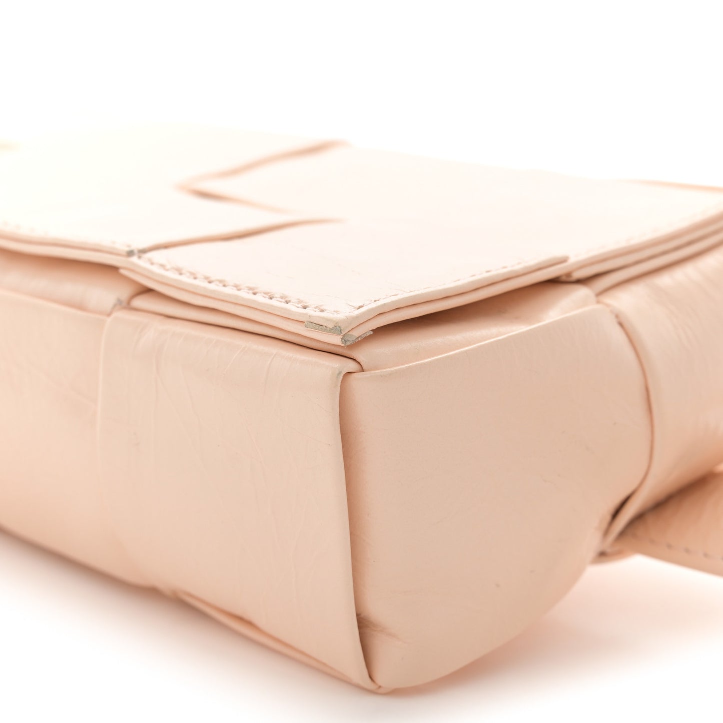 Paper Calfskin Intrecciato Cassette Belt Bag Melon Washed